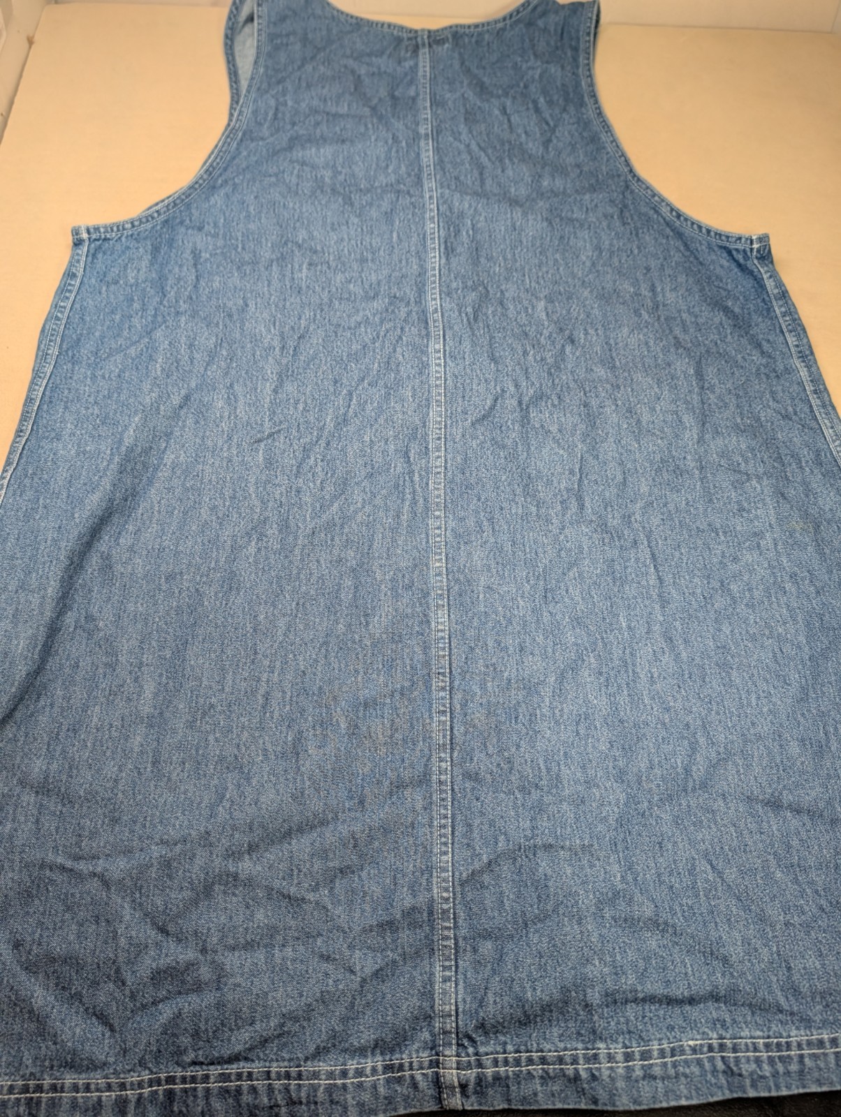VTG Ki-ko-mo Blue Jeans Denim Jumper Dress Plus Size 18W Full Zip Front Pockets