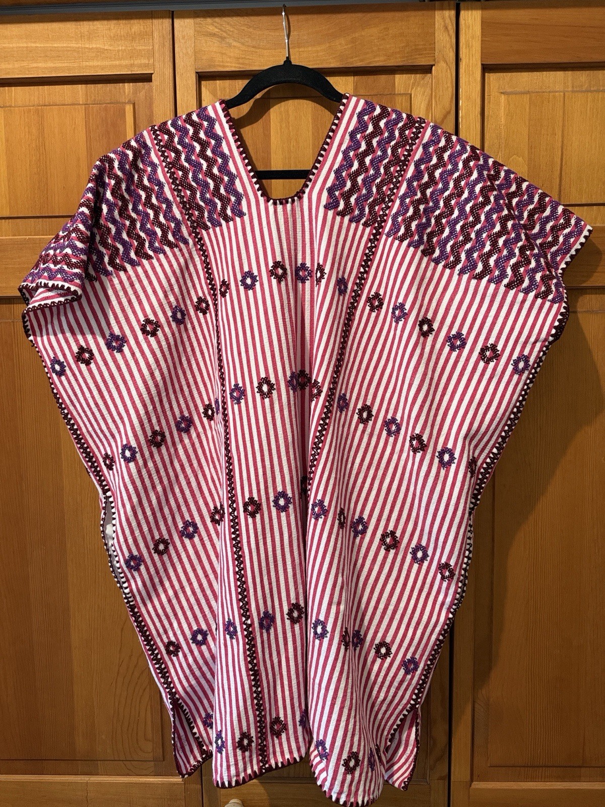 Pippa Holt Pink Short Embroidered Three Panel Bohemian Kaftan