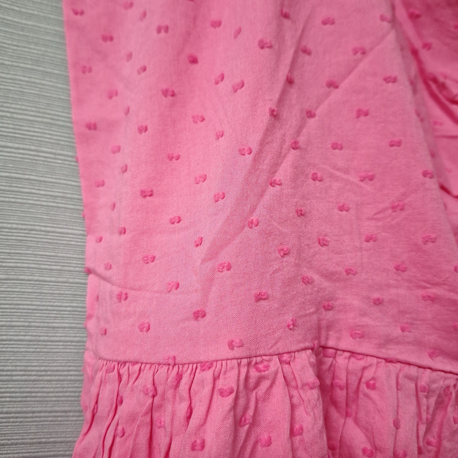 On 34th Pink Dot Sundress Sleeveless Smocking Midi Dress Ruffle Size XL