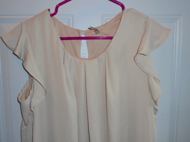 Red Lolly Womens Tan Polyester Knee Length Dress Size Large Clothes