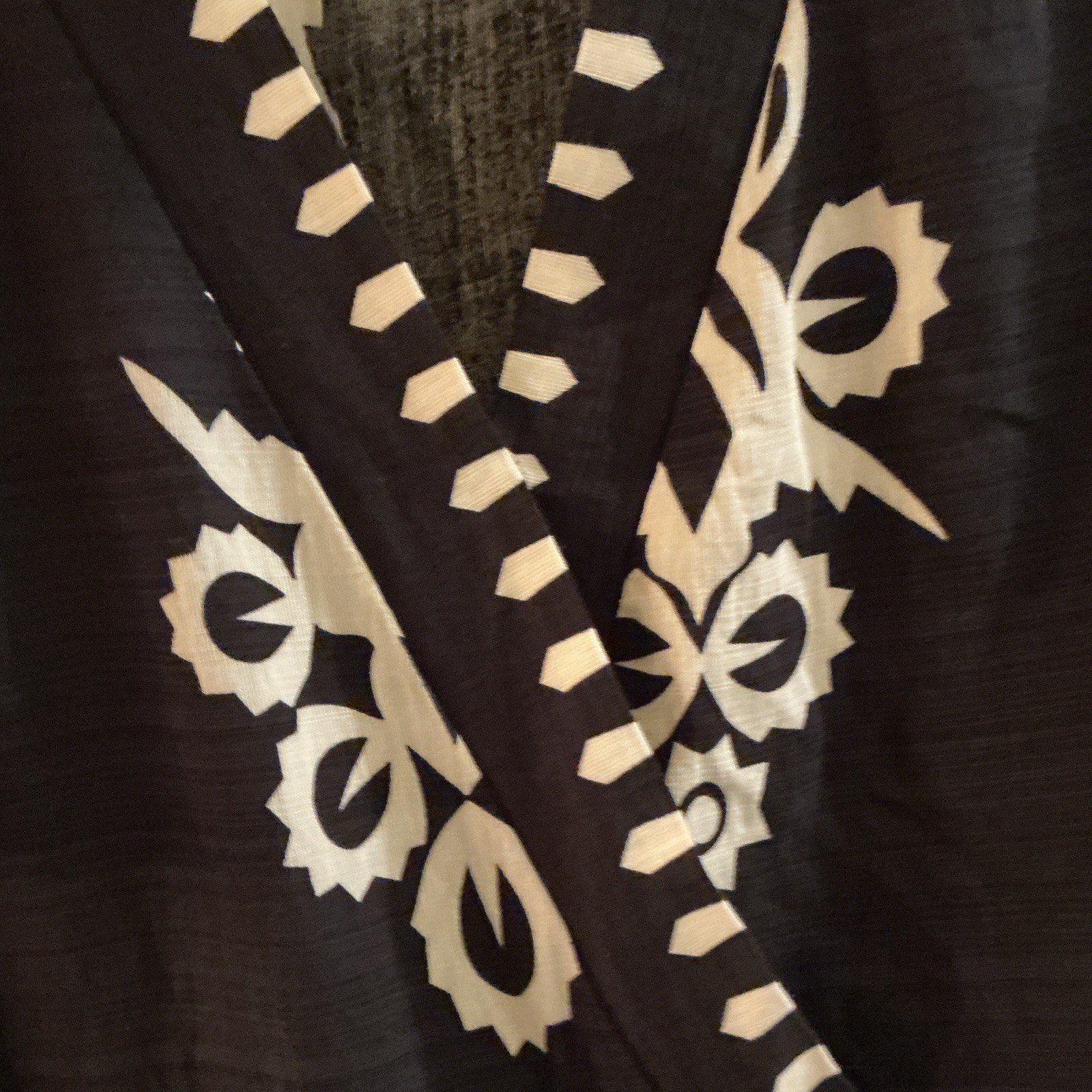 Pretty Garden Black & White Printed Short Sleeved Linen Dress With Pockets