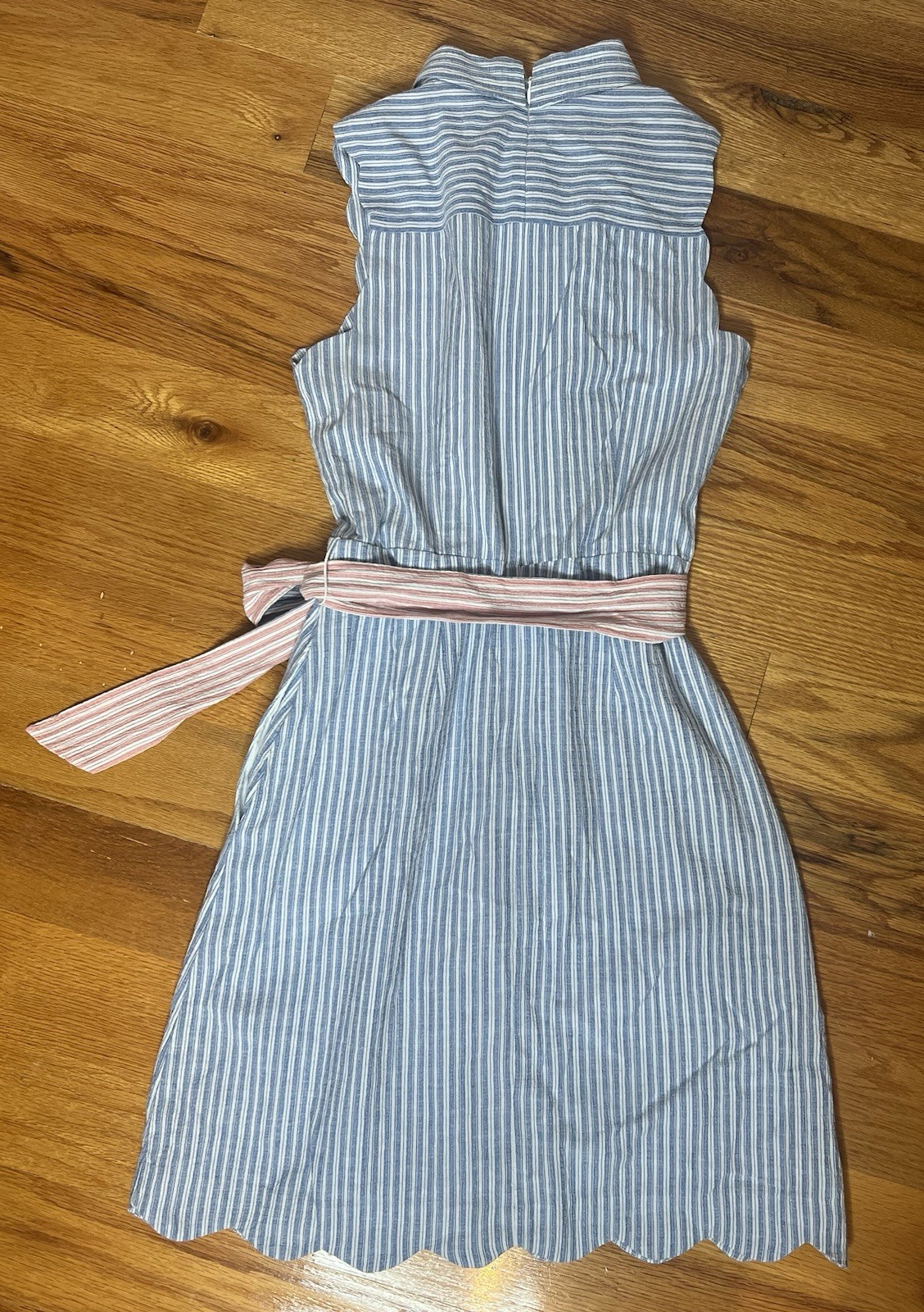 Harper Rose Women’s Size 4 Belted Striped Shift Dress Cotton Blend Lined