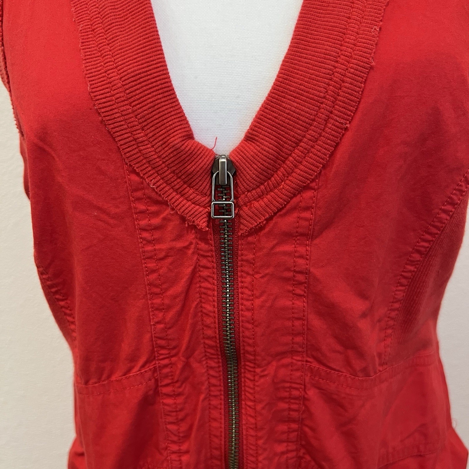 Daily Practice Anthropologie Trek Utility Mini Dress Red Size S