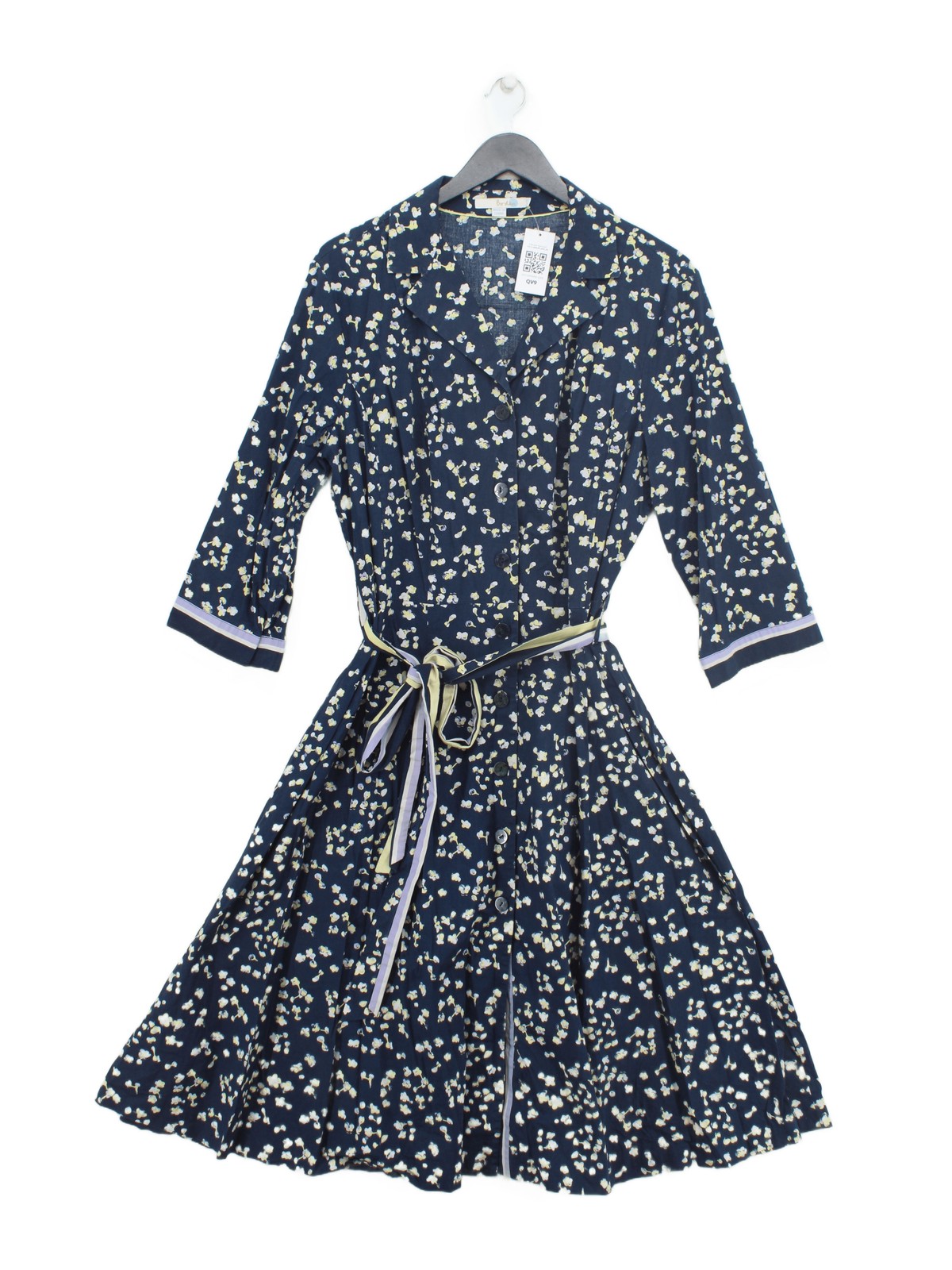 Boden A-Line Midi Dress UK20 in Blue