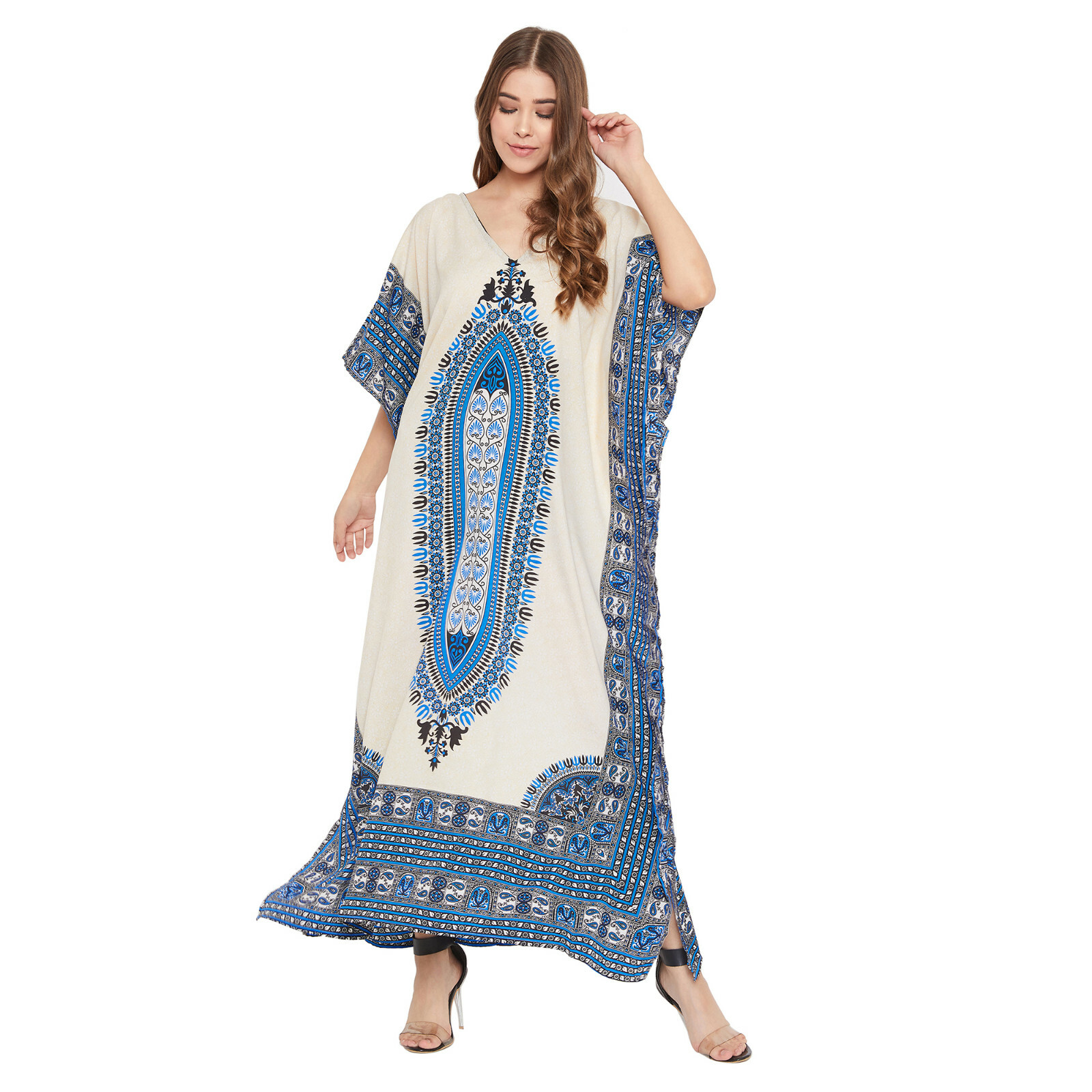 Kaftan Dress Caftan Beach Cover Boho Gown Hippie Beach Women Plus Size Tunic Top