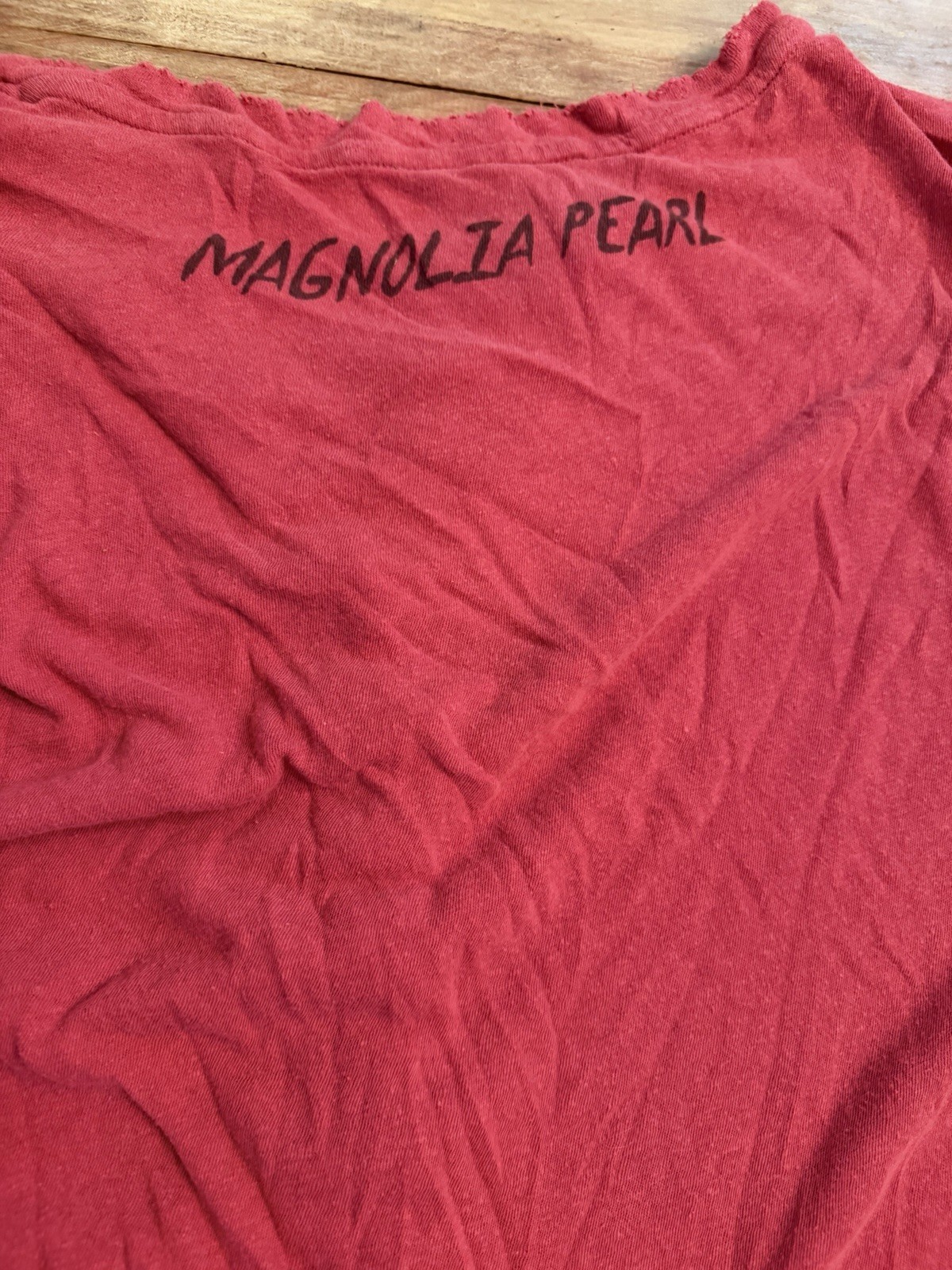 SUPER RARE Magnolia Pearl Red Long John Henley Tunic Dress Pre Loved
