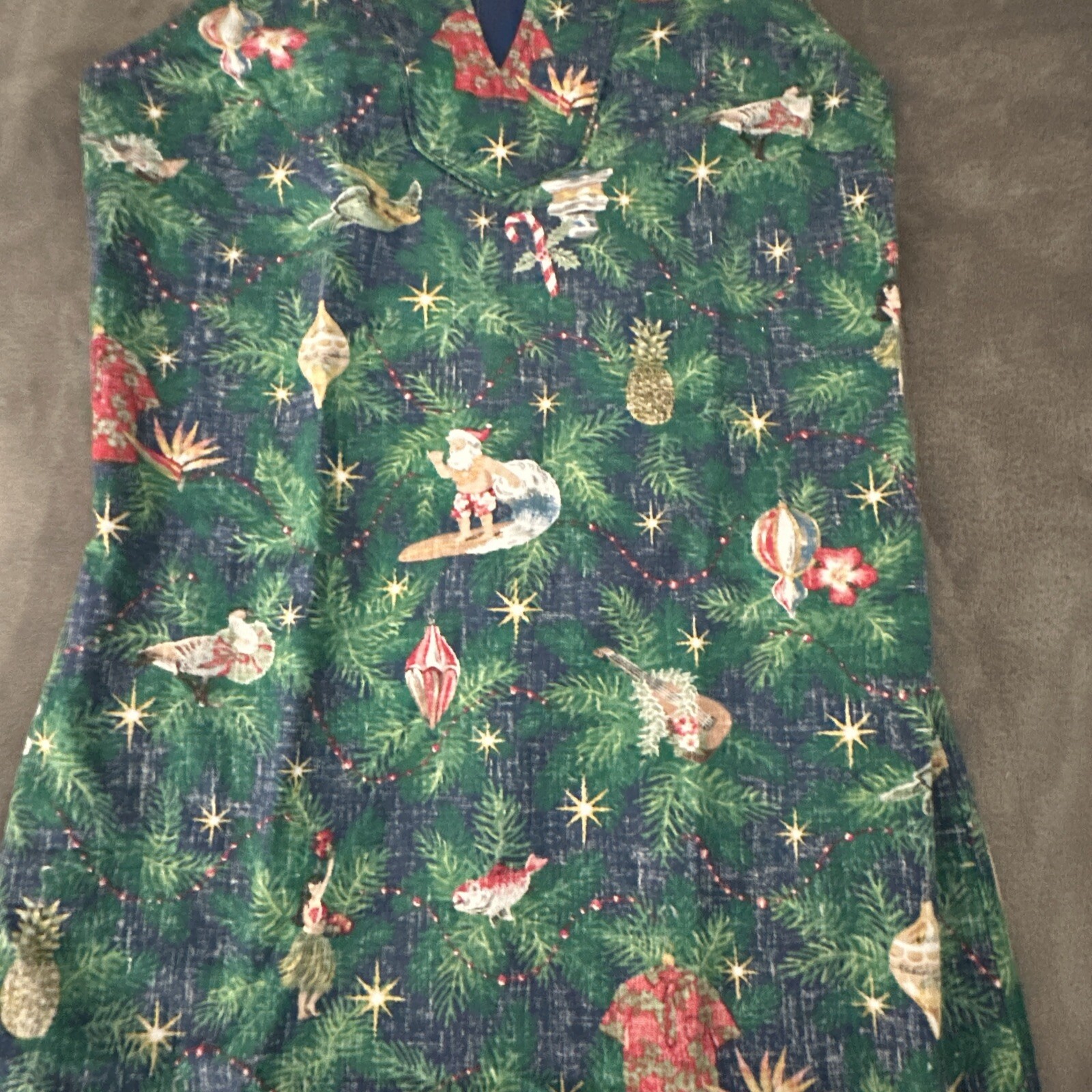 NWT 2022 REYN SPOONER Christmas Mele Kalikimaka Zipper Size 4 Women’s Dress