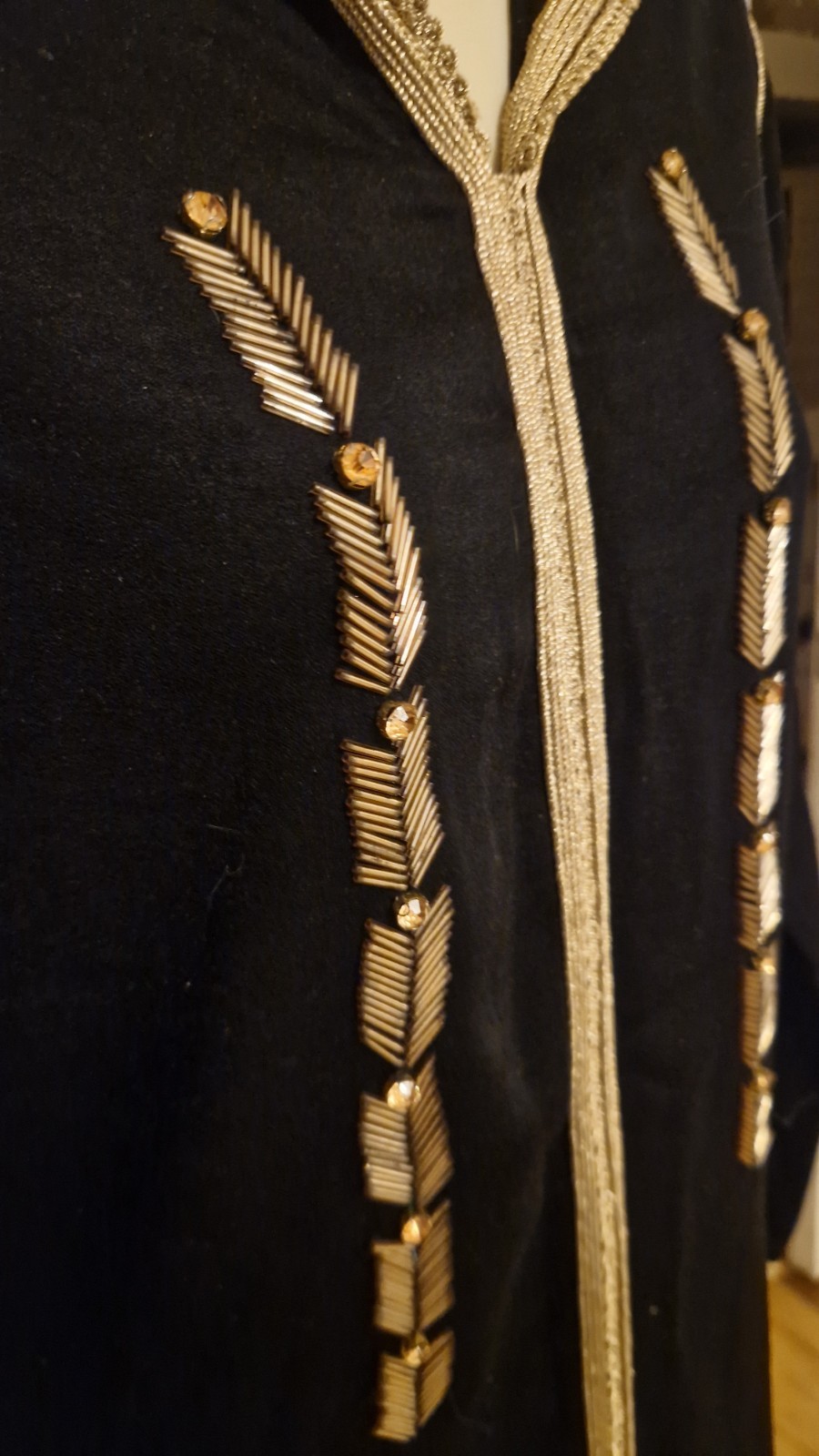Tailor-Made Black Moroccan Jellaba – Mlefa Fabric