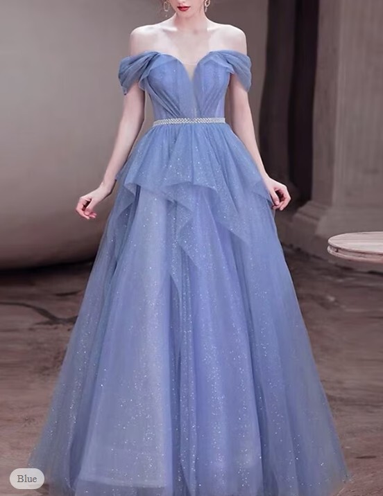 RRP £150 Light In The Box A Line Prom Dress Blue Size M – CHECK DESCRIPTION!