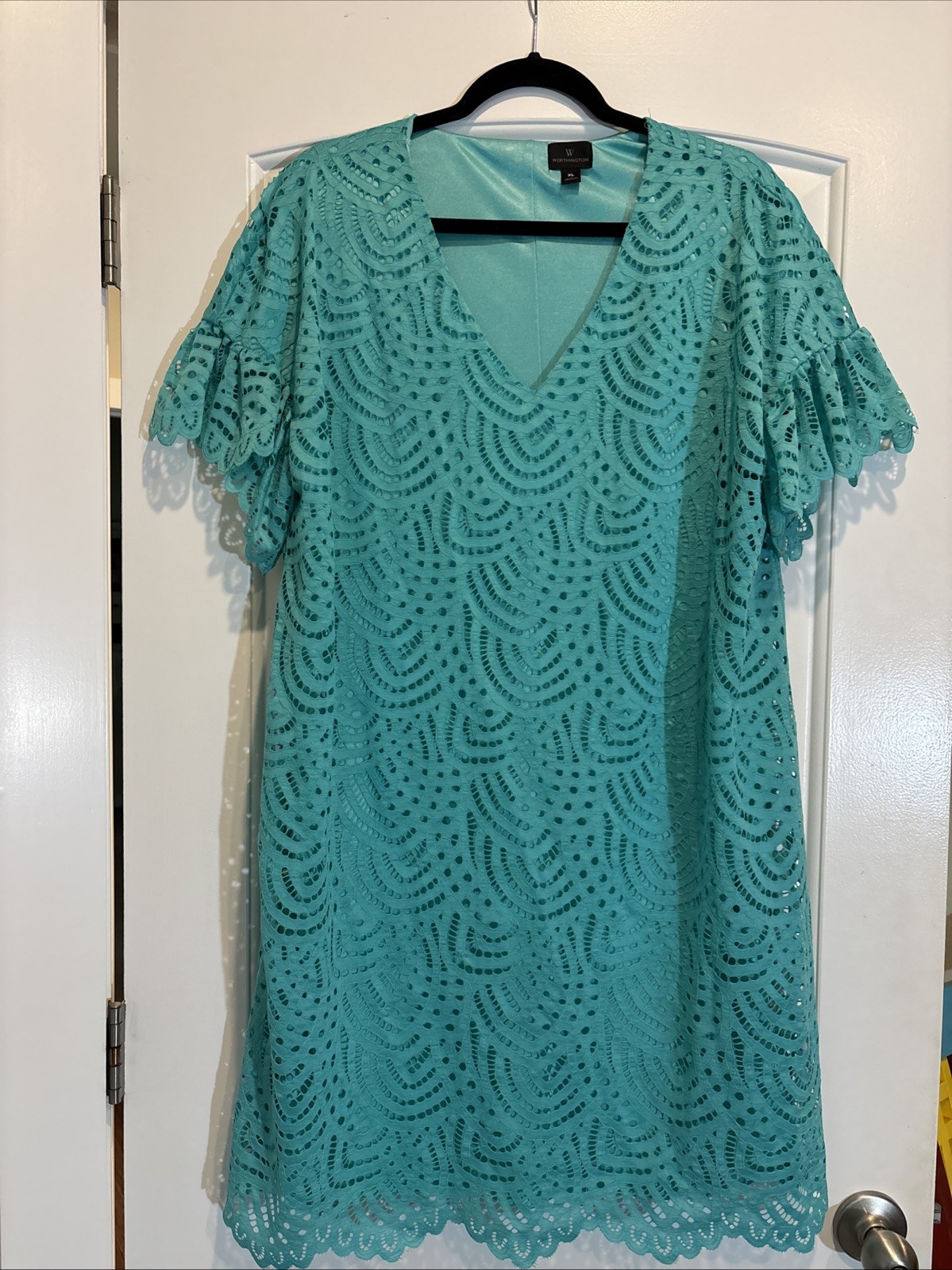 Worthington Women’s Knee Length Dress Xl Aqua