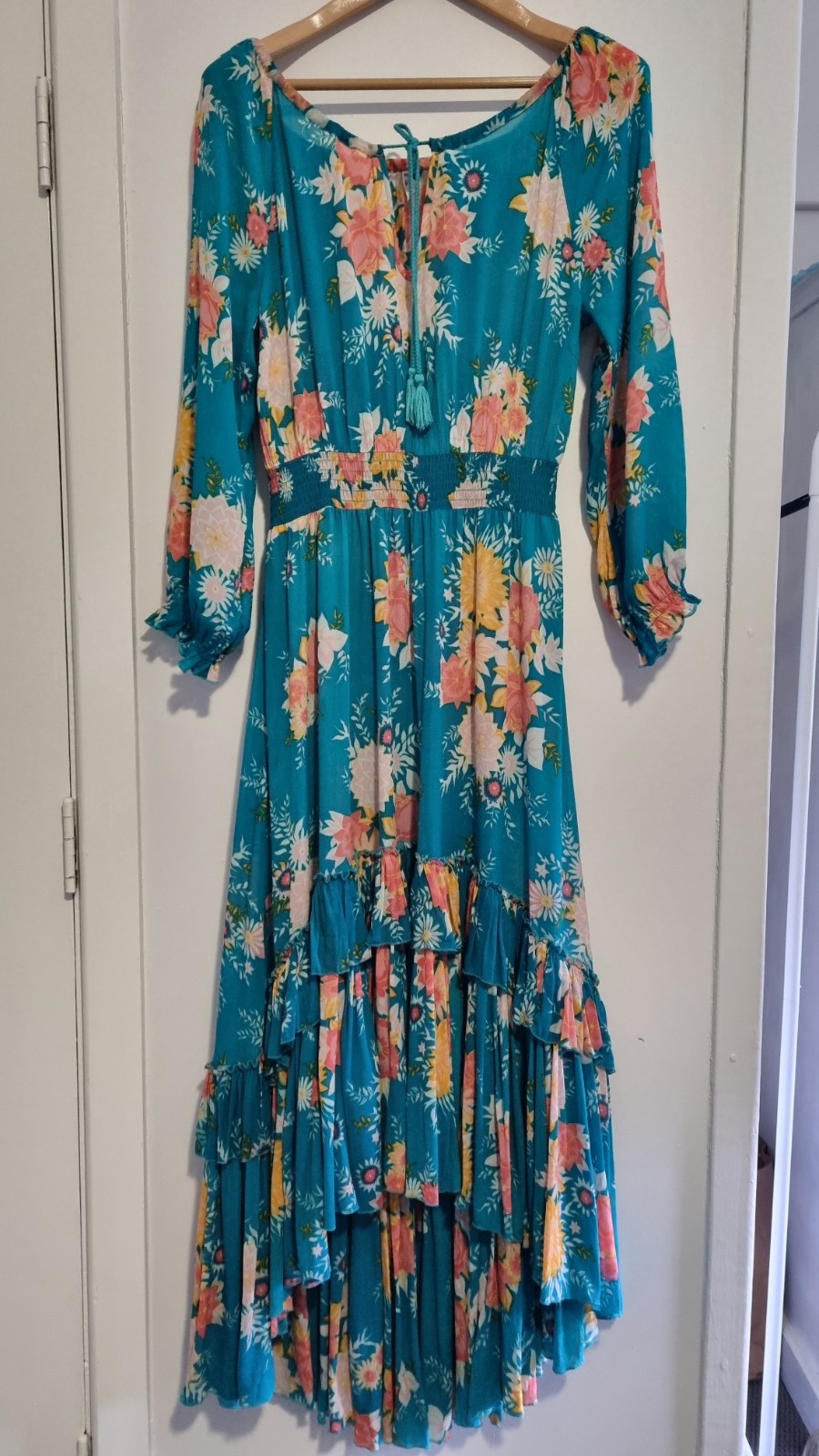 🦋Spell And The Gypsy L Jagger Teal Gown AS NEW