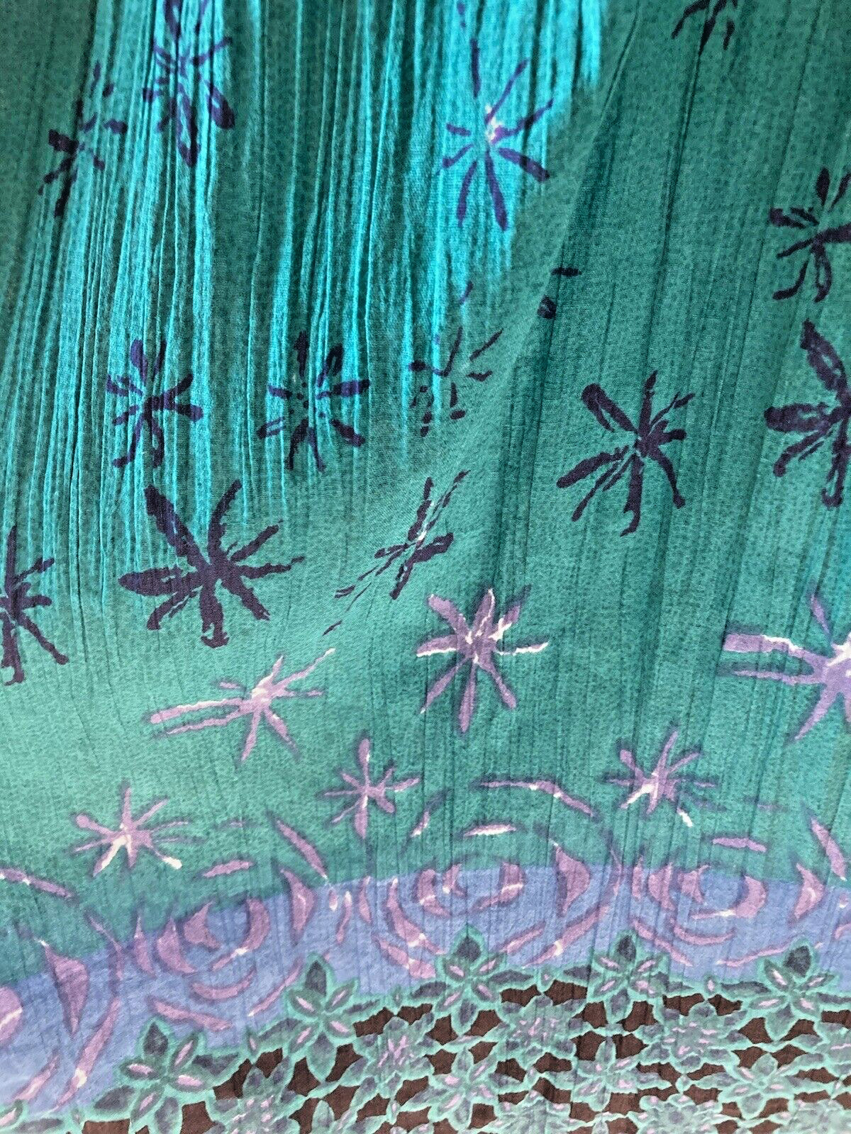 Sante Classics Kaftan sz M 100% cotton Gauzy Made in India 2 pockets pullover