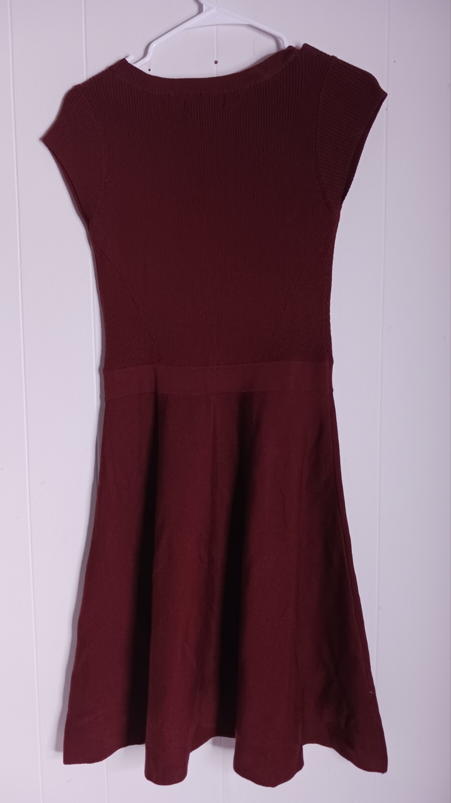 Mossimo Dark Red Cap Sleeve Knit Dress Women’s Size M