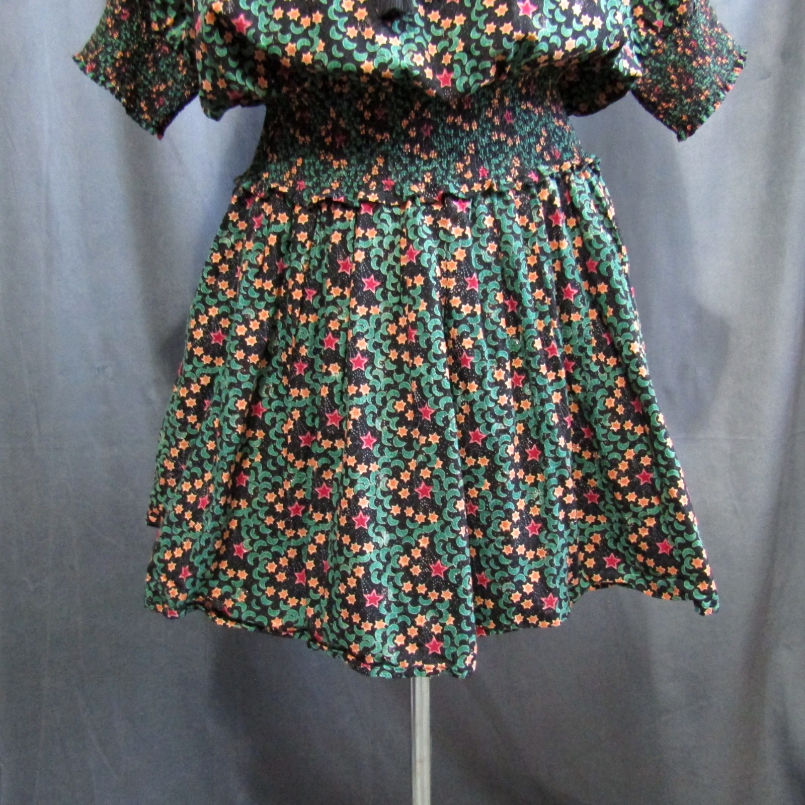 Roller Rabbit Anthropologie Fiorella Mini Dress L Celestial Black Stars Moons