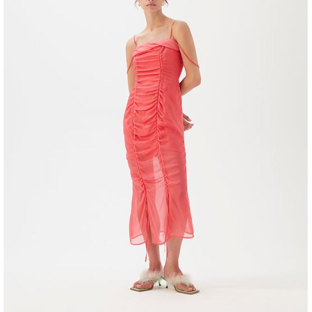 Rejina Pyo Bodycon Midi Dress UK12 in Pink RRP £675