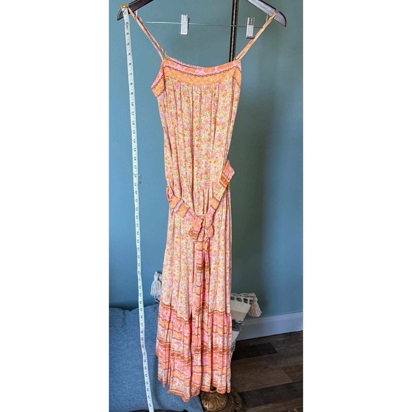 Billabong Summer Dress Peach Coral Belt Size Small |Vacation |Surfer Girl|Resort