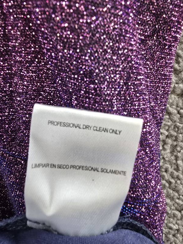 City Studios Square-Neck Sleeveless Glitter Formal Gown Junior’s 14W Grape