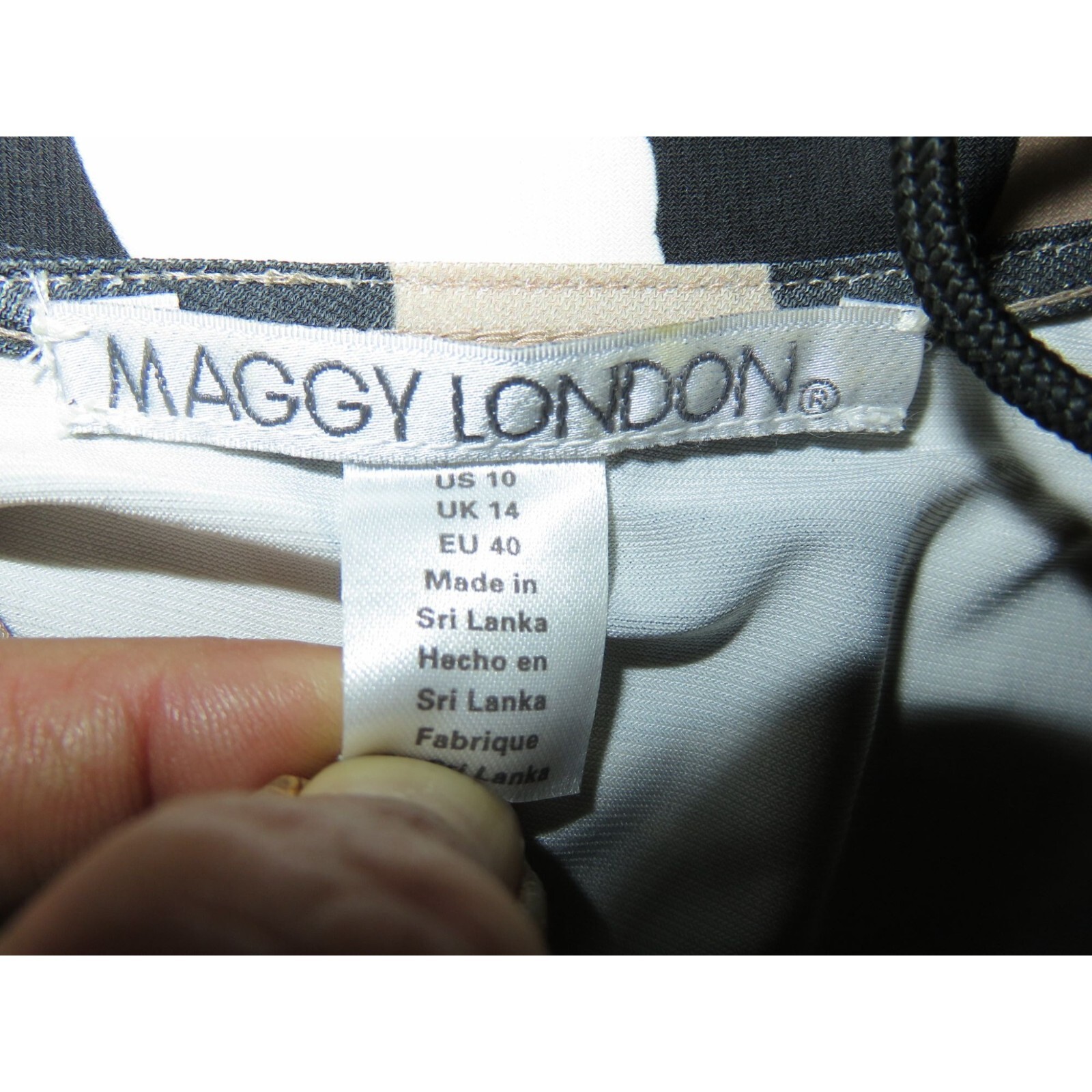 Maggy London Leopard Print Wrap Midi Jersey Knit Dress Made in Sri Lanka sz 10
