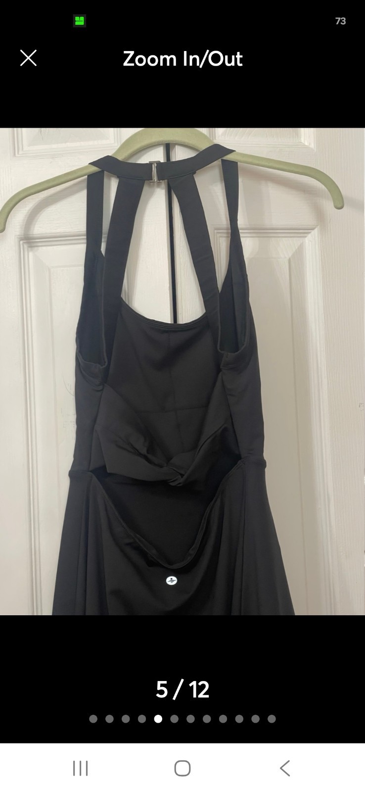 Halara SoftlyZero Airy U Neck 2-in-1 Pocket Mini Active Dress Medium Black