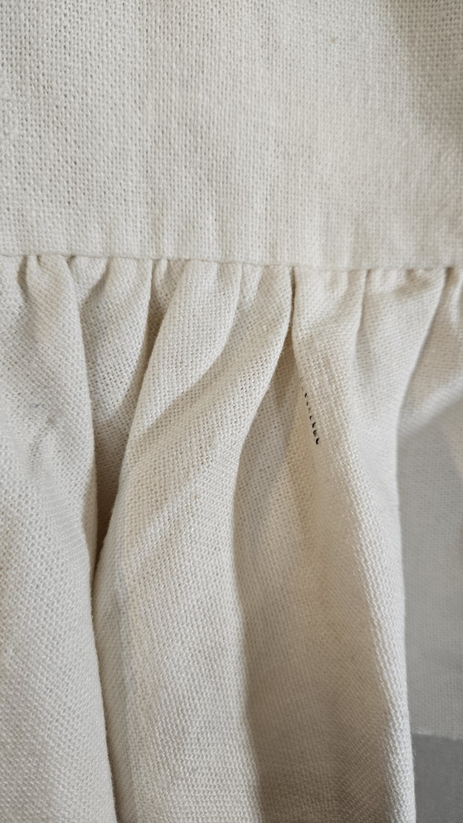 NWT! Aryn K Pep it Up Size Large Strapless Ivory Peplum Dress Linen Blend