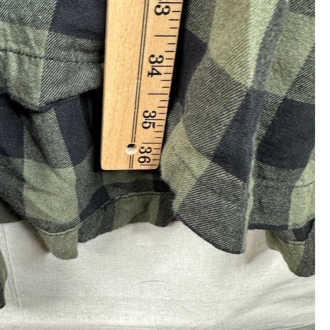 Beach Lunch Lounge Woven Peasant Mini Dress Boho Olive Black Plaids M Medium