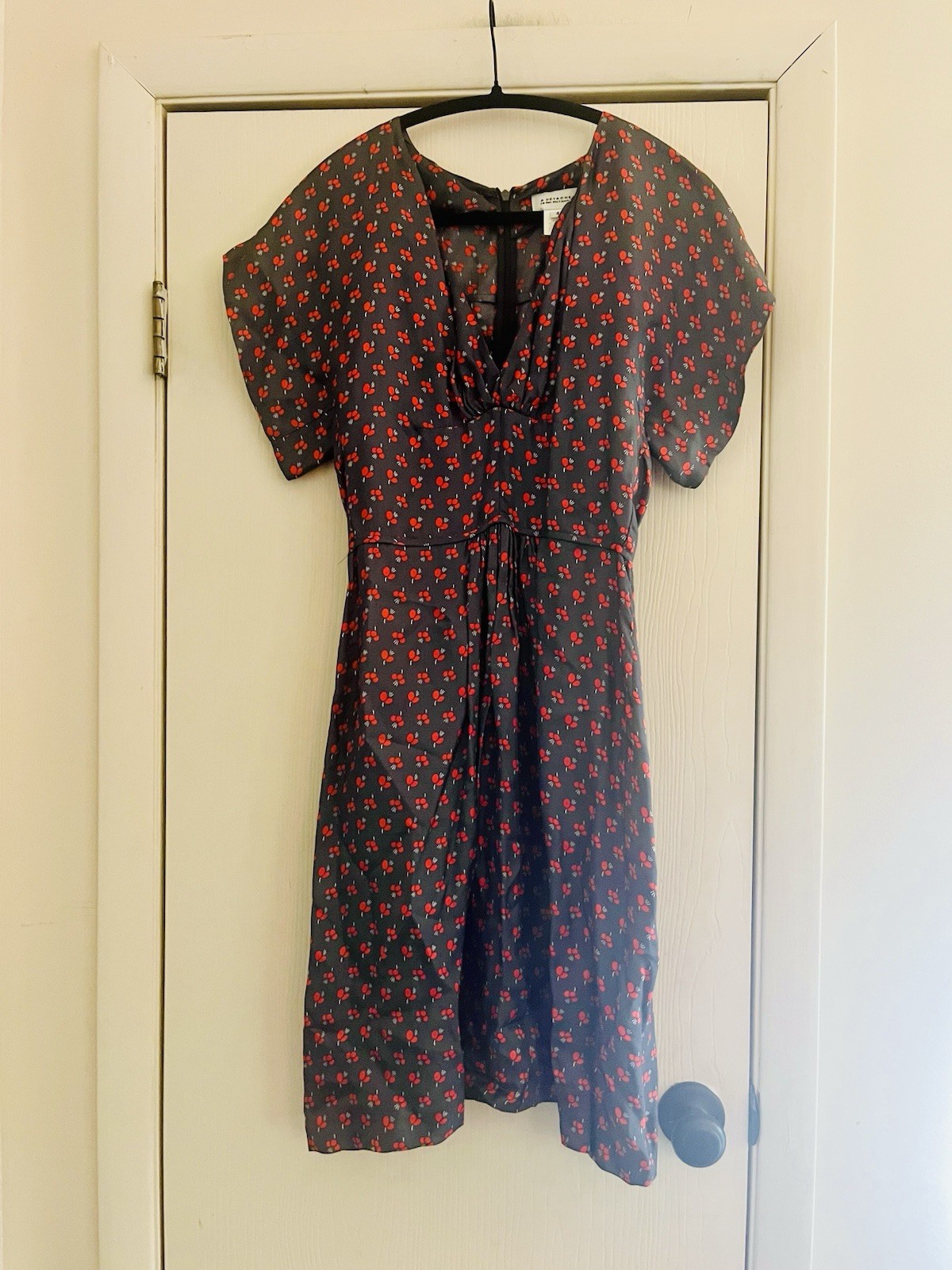 A Détacher Novelty Cherry Print Gallery Girl Artsy Art Deco Fairy Kimono Dress 4