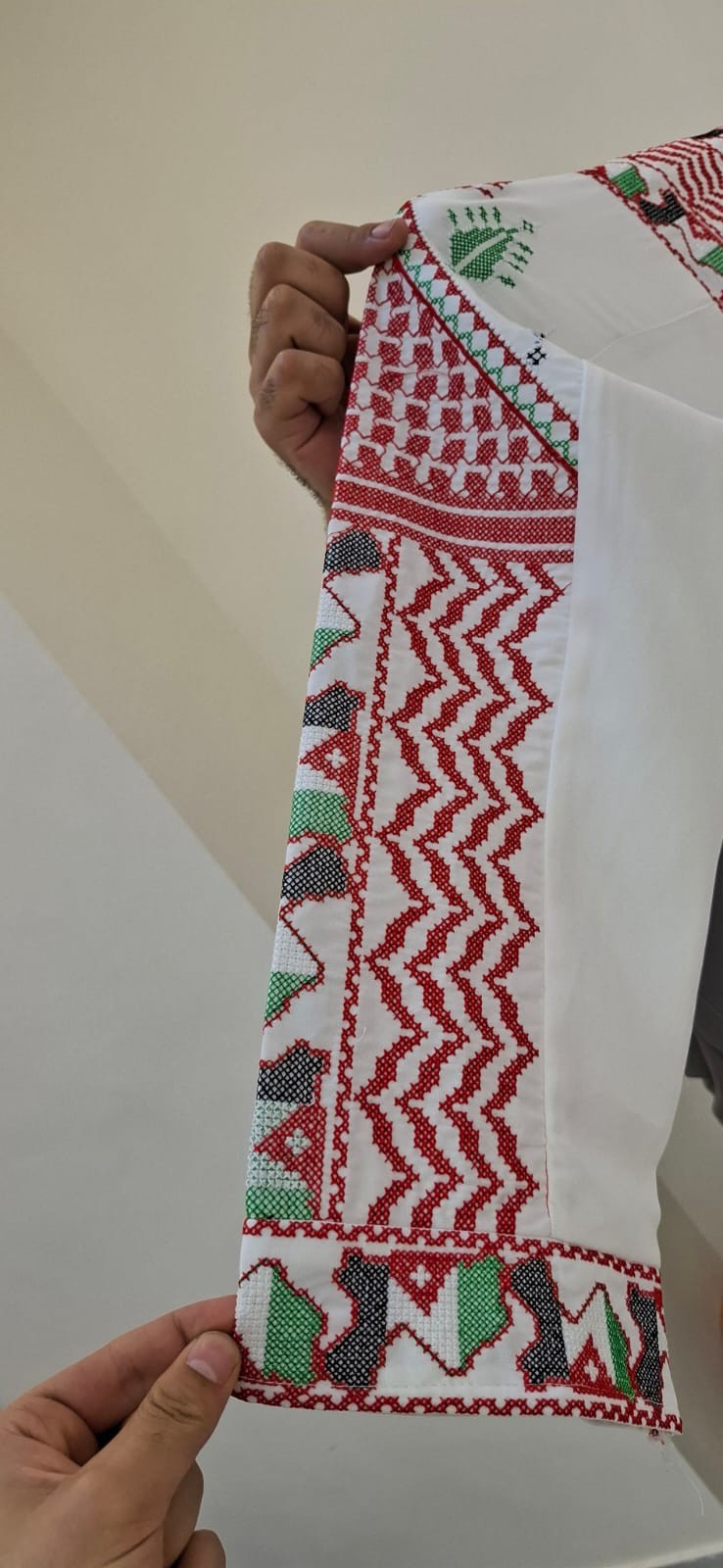 Authentic Palestinian Thobe – Machine Embroidered Tatreez Dress