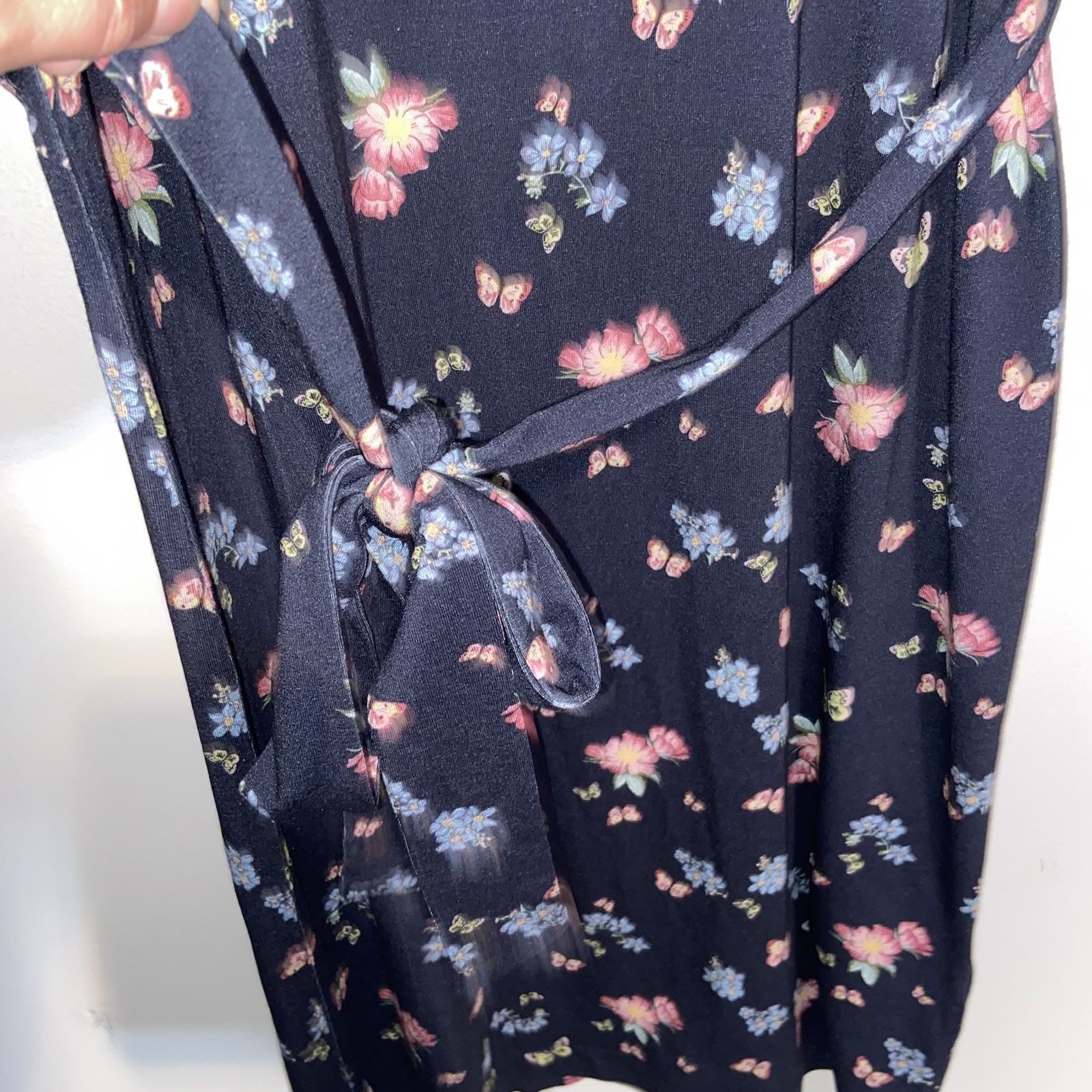 Barbour Dress Womens Size 6 USA Marlowe Floral Navy Preppy Coastal Butterfly
