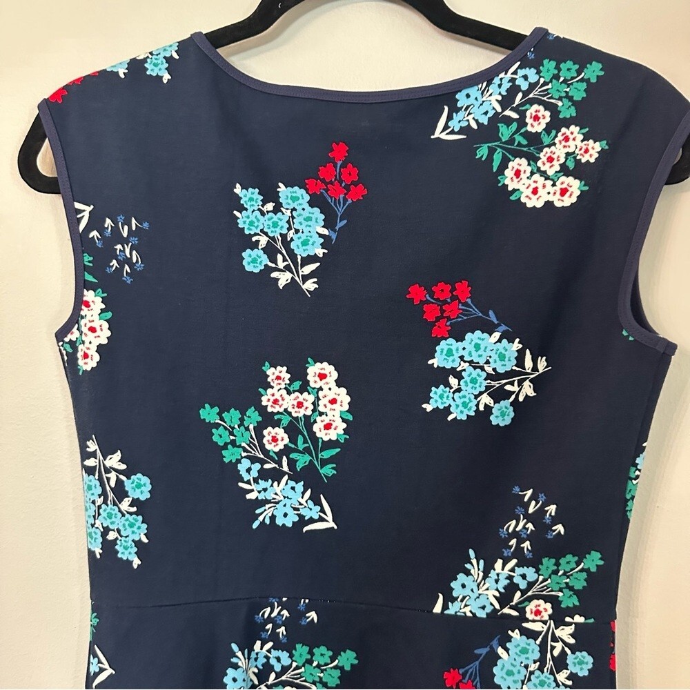 Draper James Women’s Sleeveless Dark Blue Navy Floral Slip-On Dress Size XS GUC