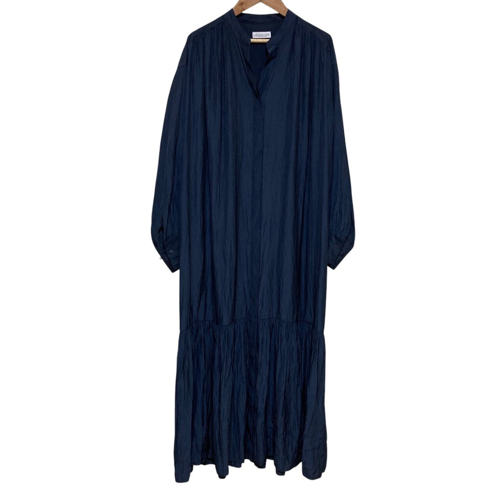 24SS JOURNAL STANDARD L’ESSAGE Decin Maxi Tiered Dress, Size F, Navy Women USED