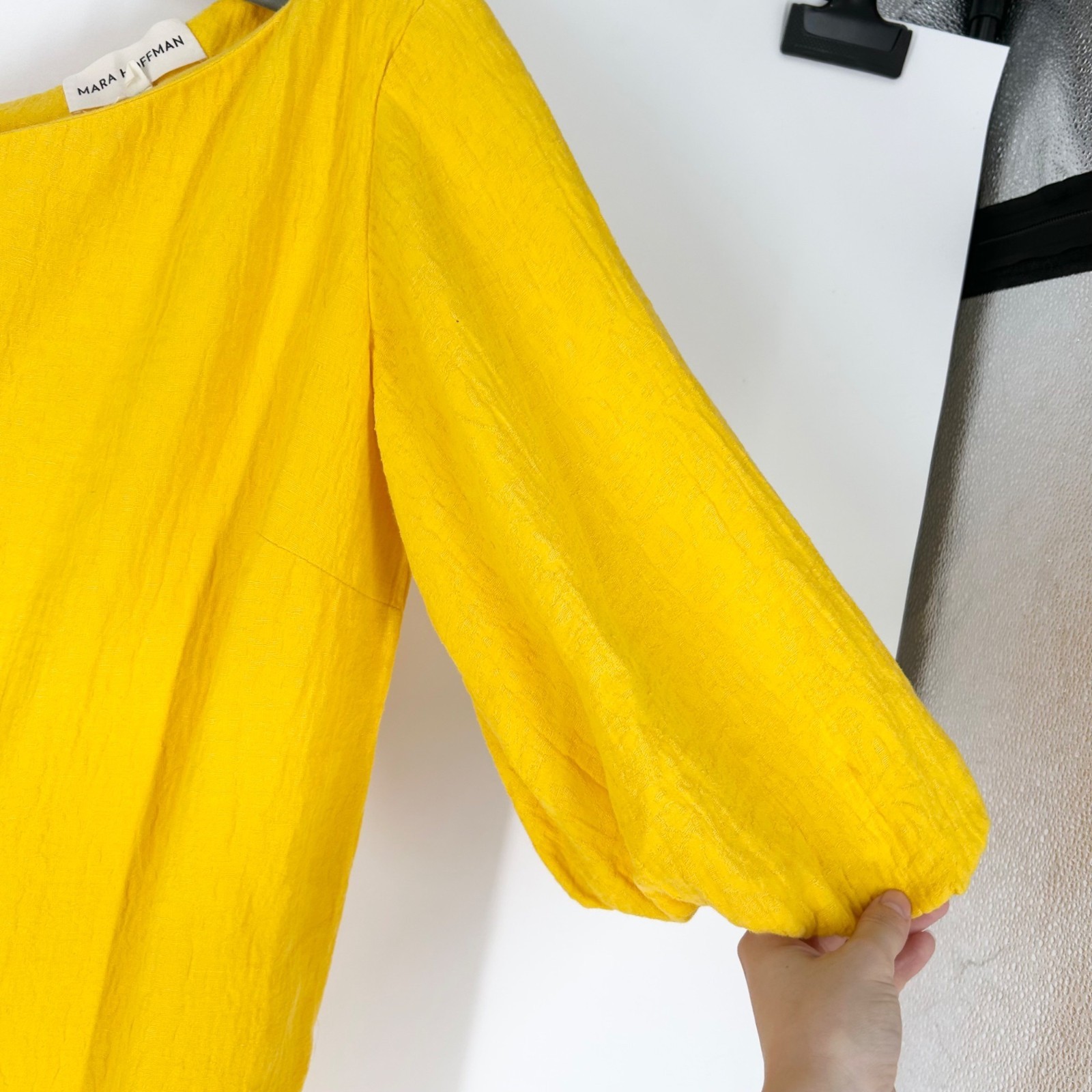 Mara Hoffman Emilie One Shoulder Button Detail Dress