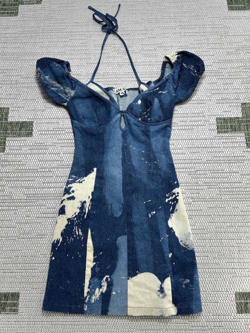 I.Am.Gia Dress Womens Xs Blue Cotton Denim Blouson