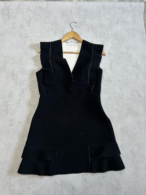 Women Sandro Paris Dress Black Viscose L