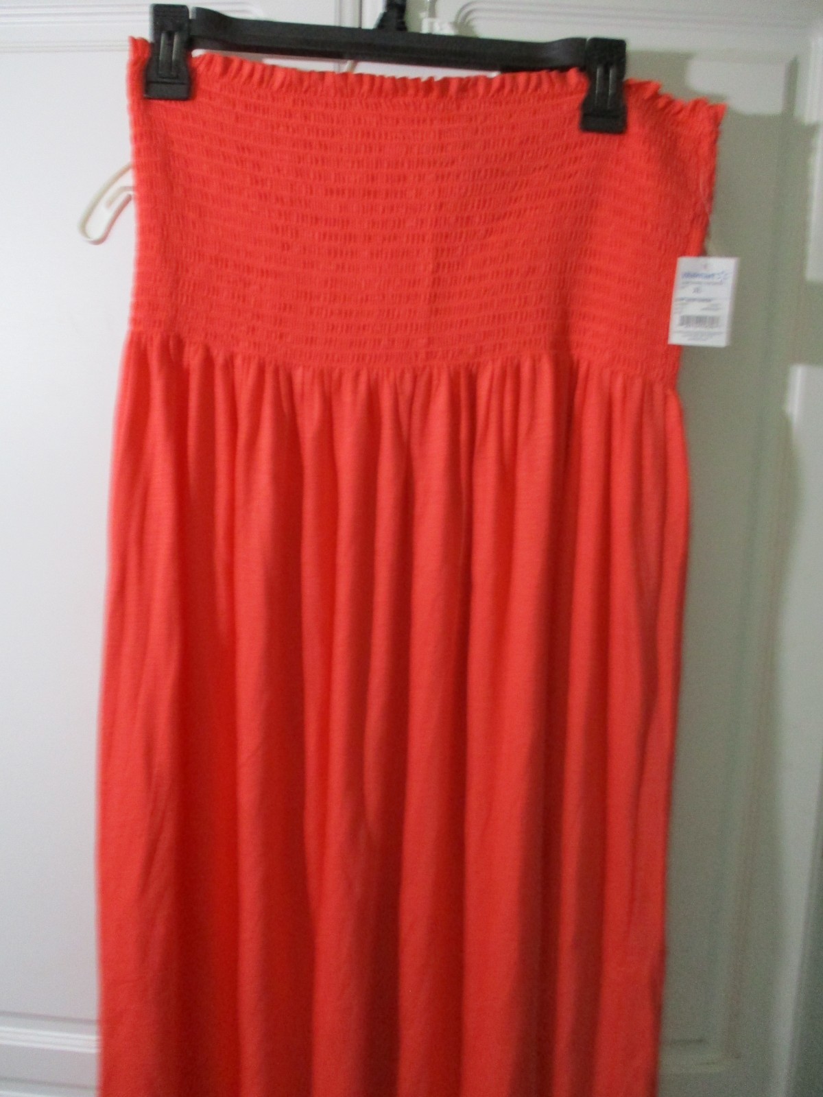 SAUCI~ Coral STRAPLESS LONG BANDEAU MAXI DRESS Women’s XL~NWT