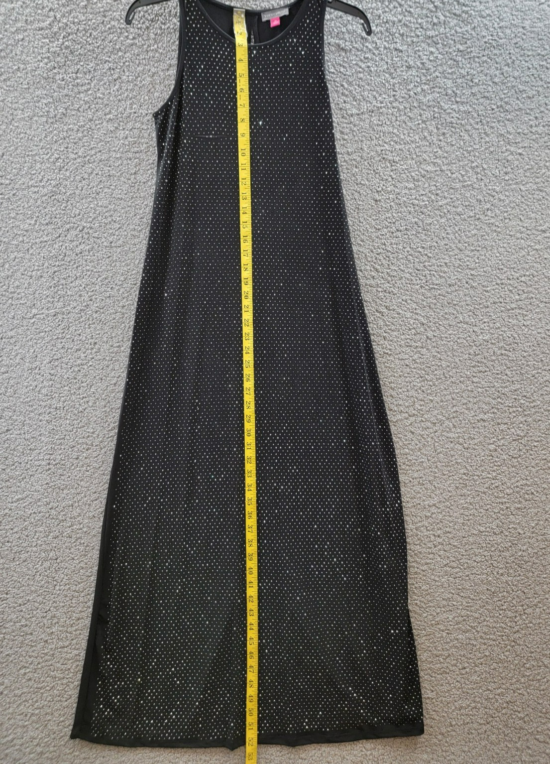 Vince Camuto Shine Crew Neck Back Keyhole Sleeveless Dress Women’s XS Black