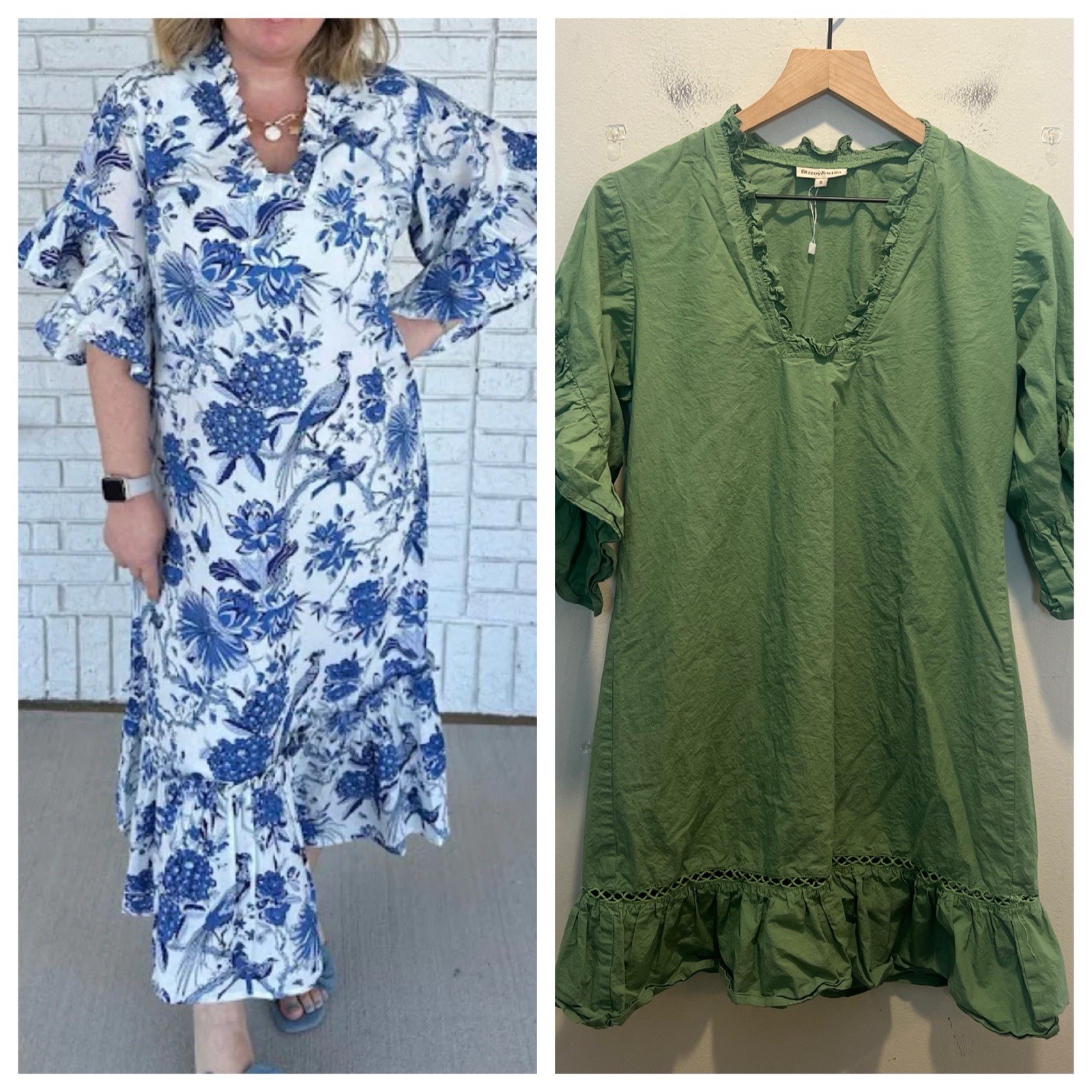 FITZROY & WILLA- Soleil Maxi Dress Olive Size S
