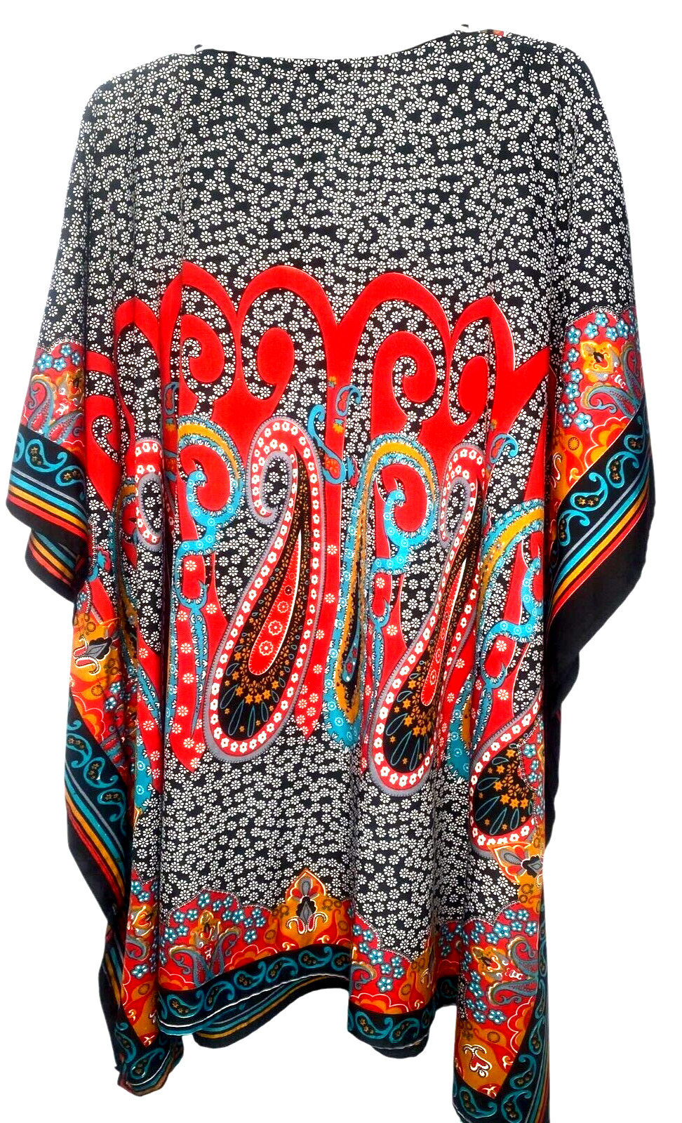 SANTE CLASSICS Kaftan Paisley Multicolor festival tribal vneck boxy One Size