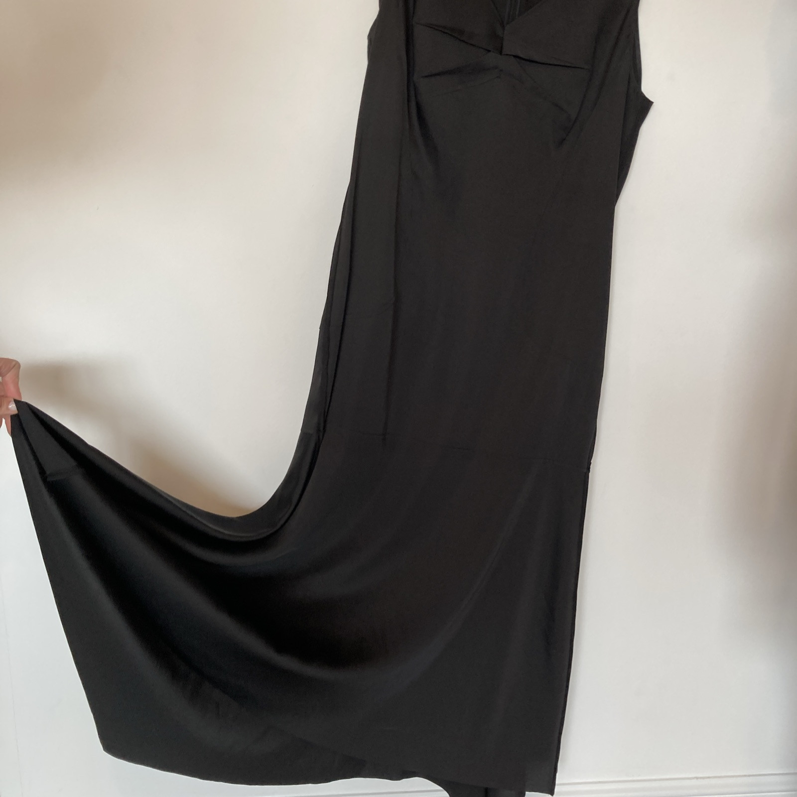 Cedric Charlier Womens Side Zip (used Once) Long Dress Black Italian Cut