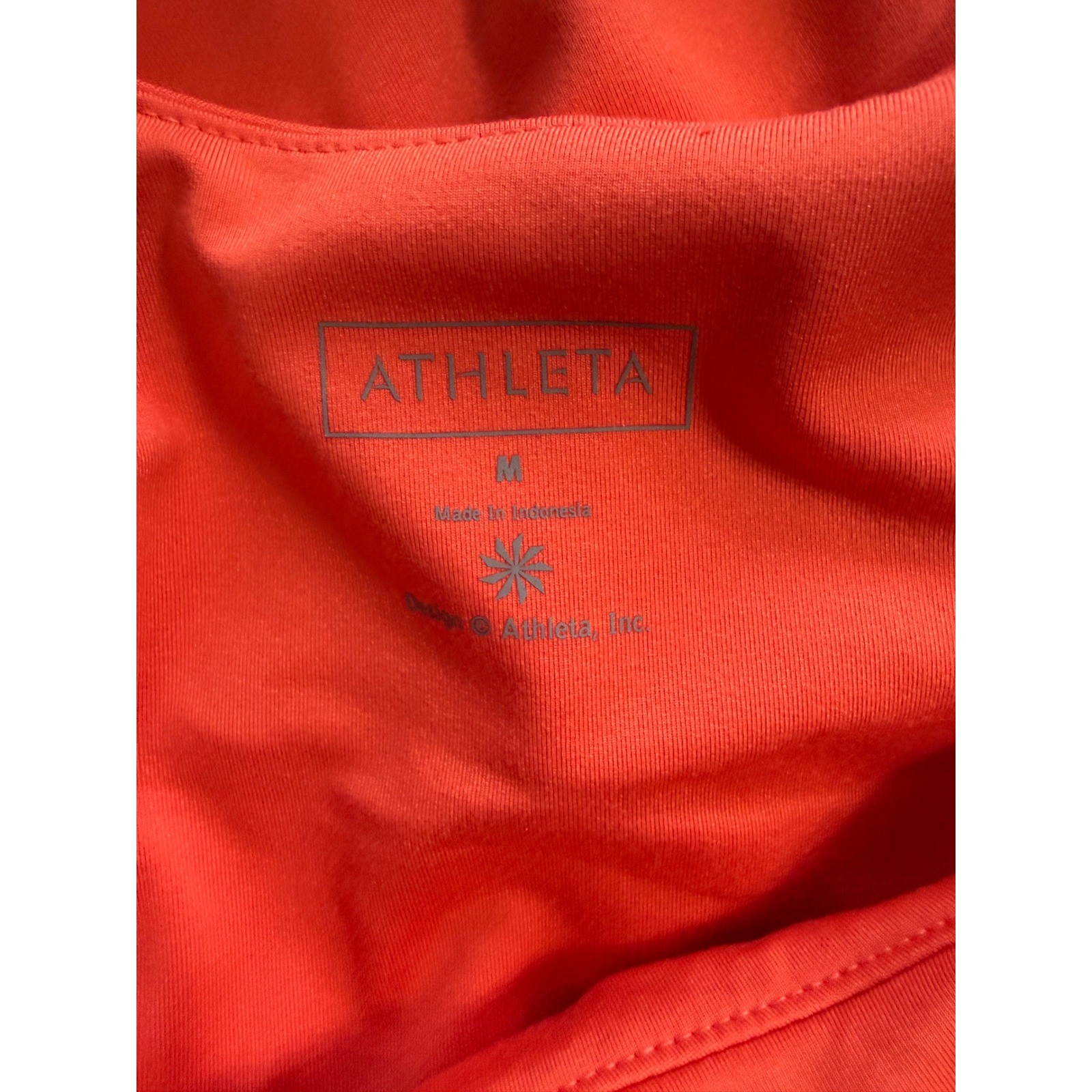 Athleta Orange Ruched Crossover Active Dress Women’s Med Lycra Sport Athleisure