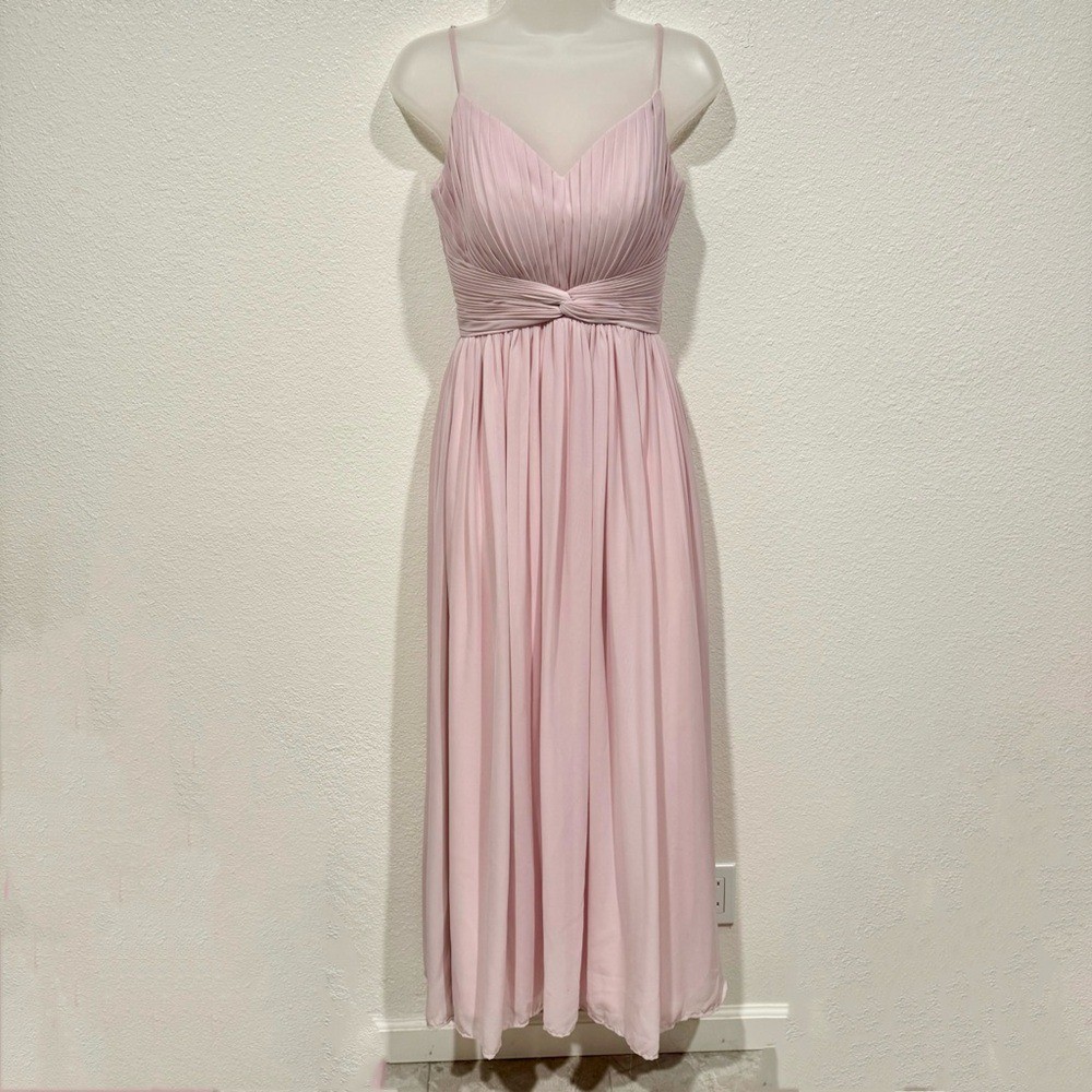 custom pink cami spaghetti strap sleeveless long maxi dress bridesmaid prom
