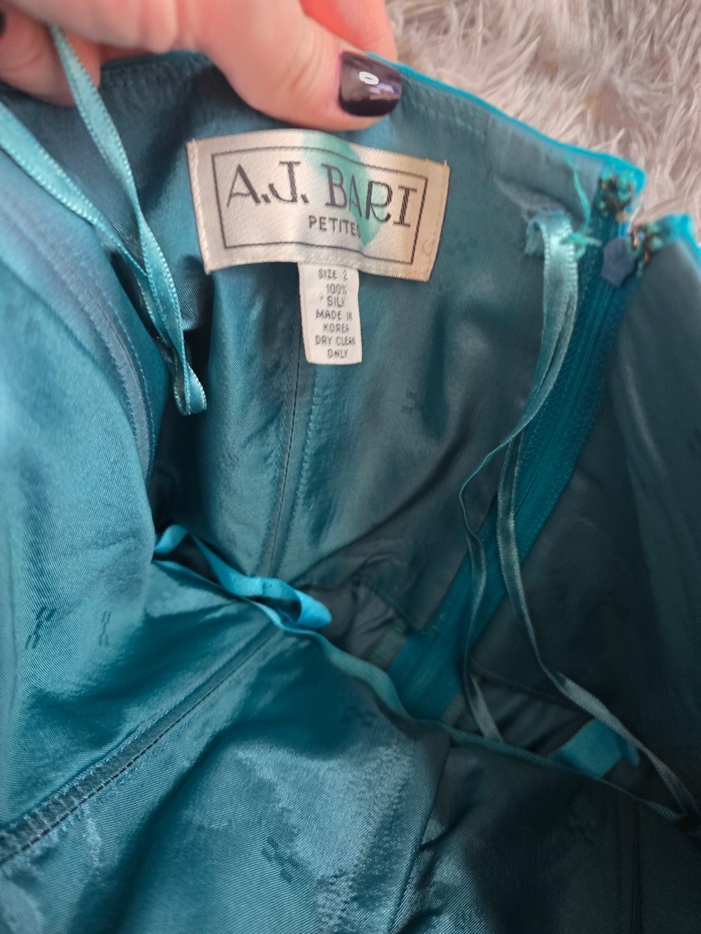 Teal Strapless Formal Sweetheart Neckline Mini Dress from the Y2Ks 100% Silk