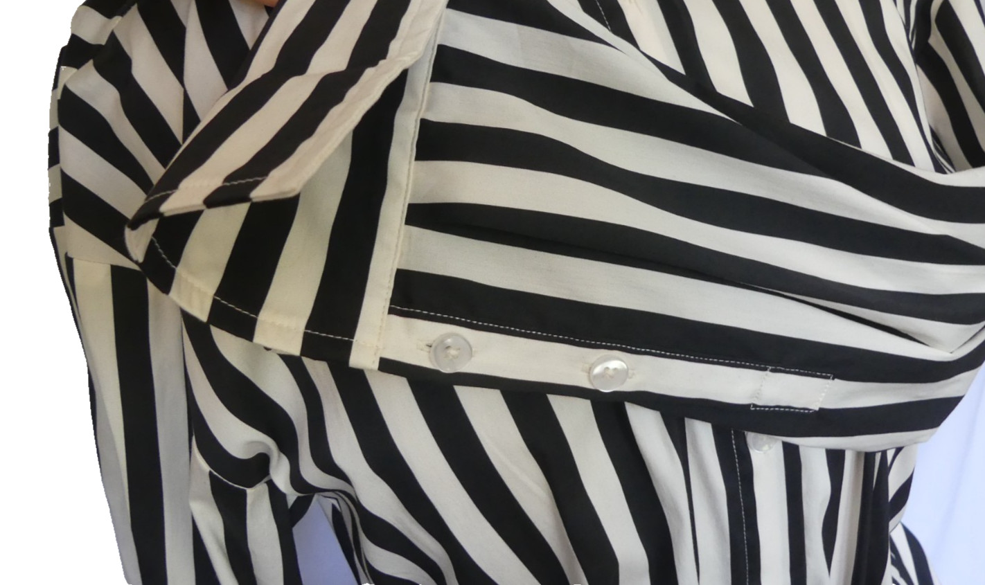 Simon Miller Maxi Inna Poplin Dress Black White Striped US Med Style # W45793170