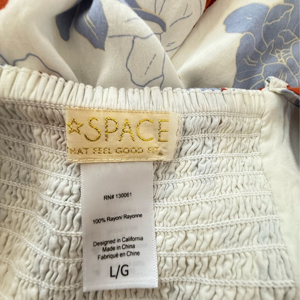 L*Space Revolve White Orange blue Mini Dress