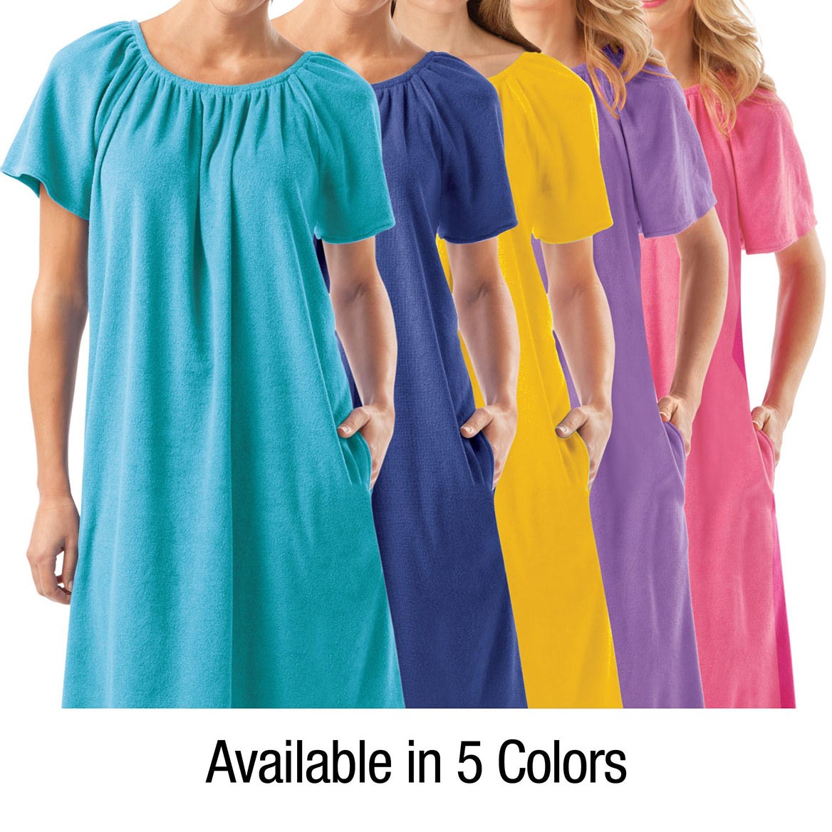 Terry Dress, Blue, 2XL
