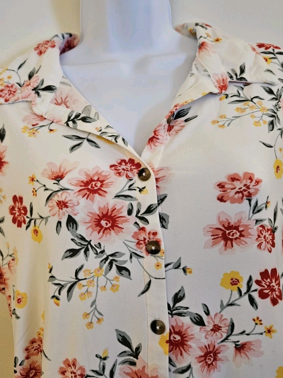 No Bounderies Button Up Pink Floral Lace Cutaway Back Dress Pre-own Sz XL 15/17