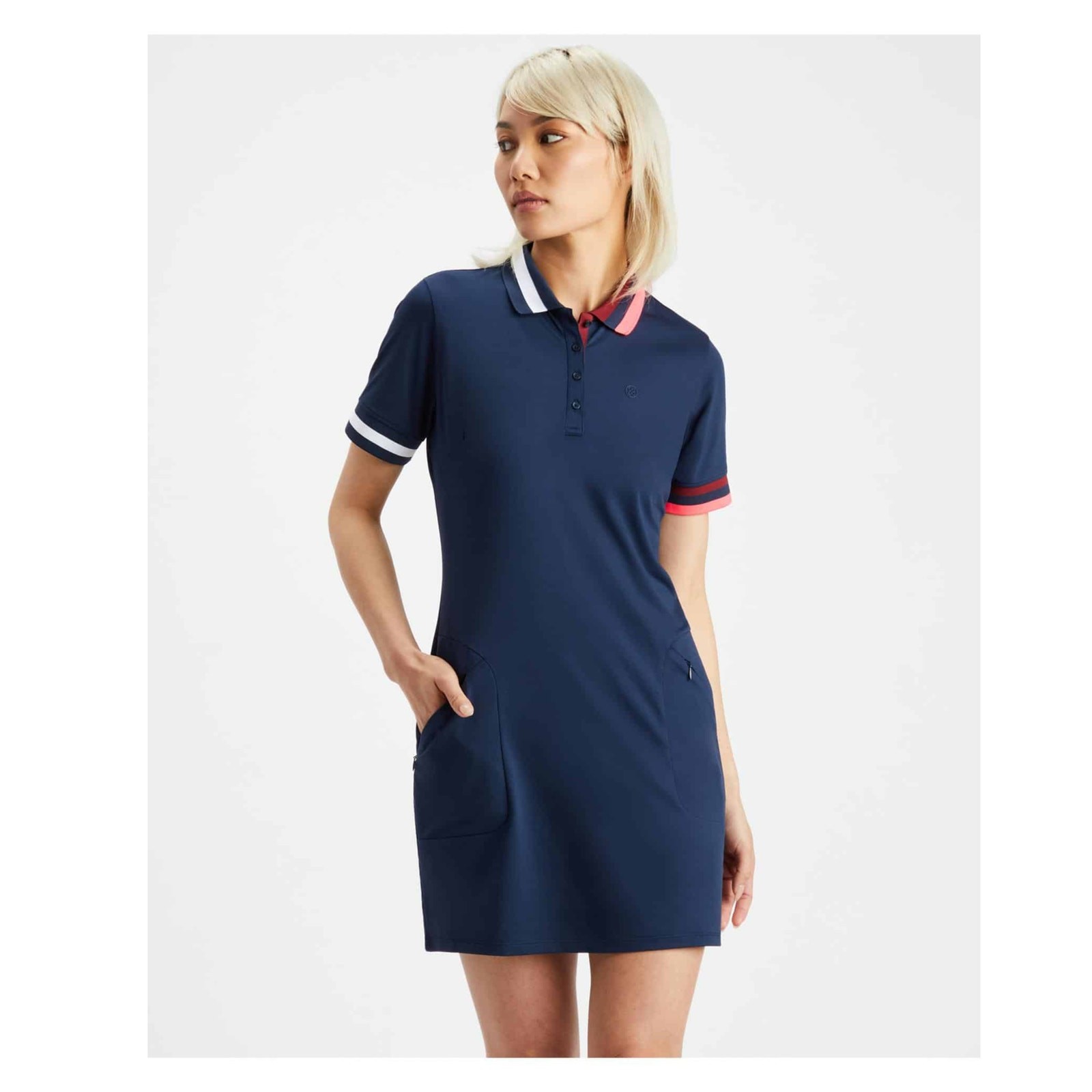 G/Fore Contrast Collar Polo Dress Size Large