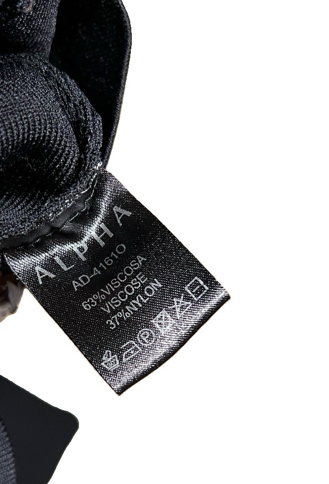 ALPHA Massimo Rebecchi Black Ribbed Knit Bodycon Mini Dress | Zip Back Descripti