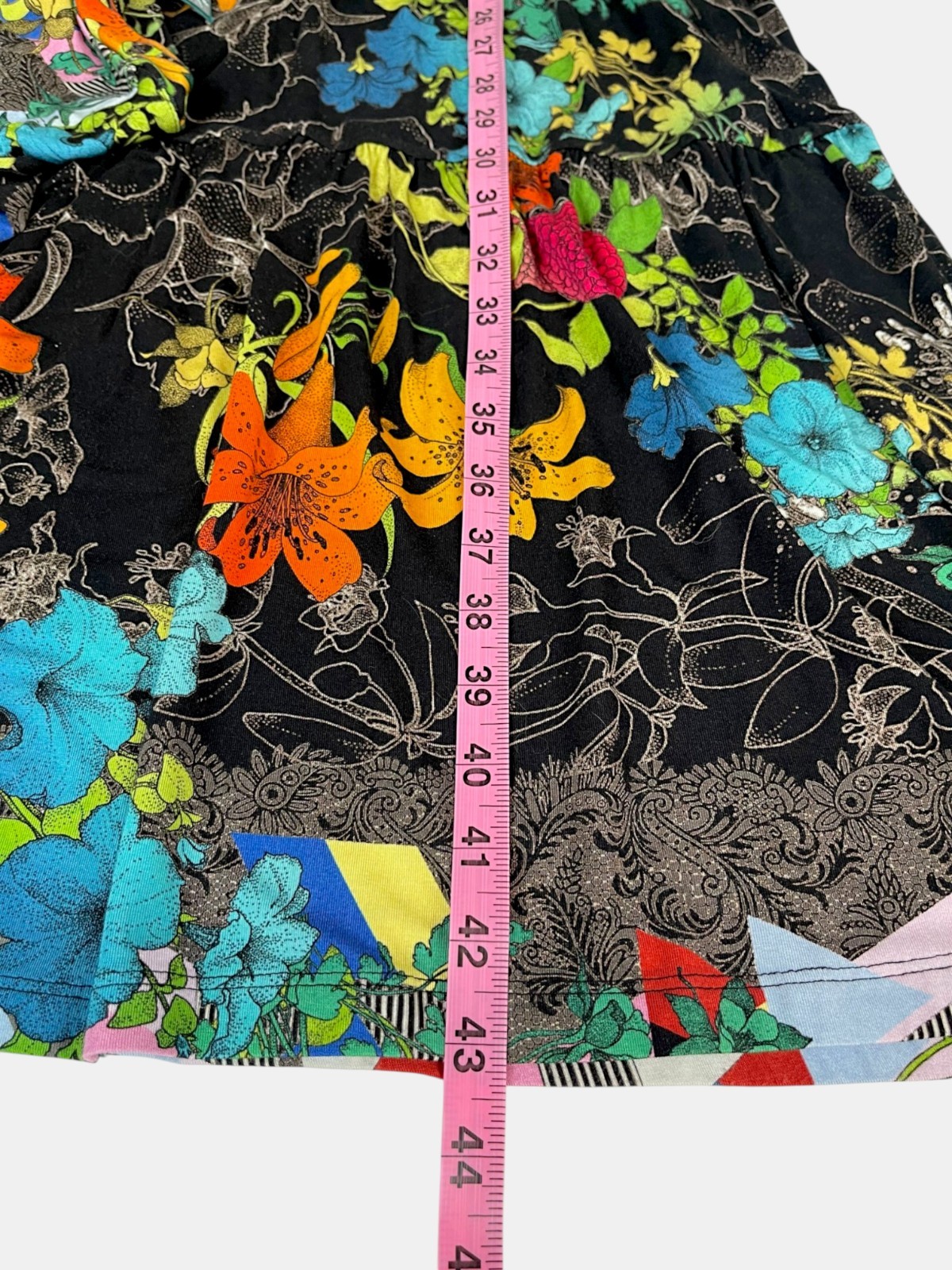 Johnny Was Nero Sequence Tiered Midi Dress Tea Length Floral Boho Sz S