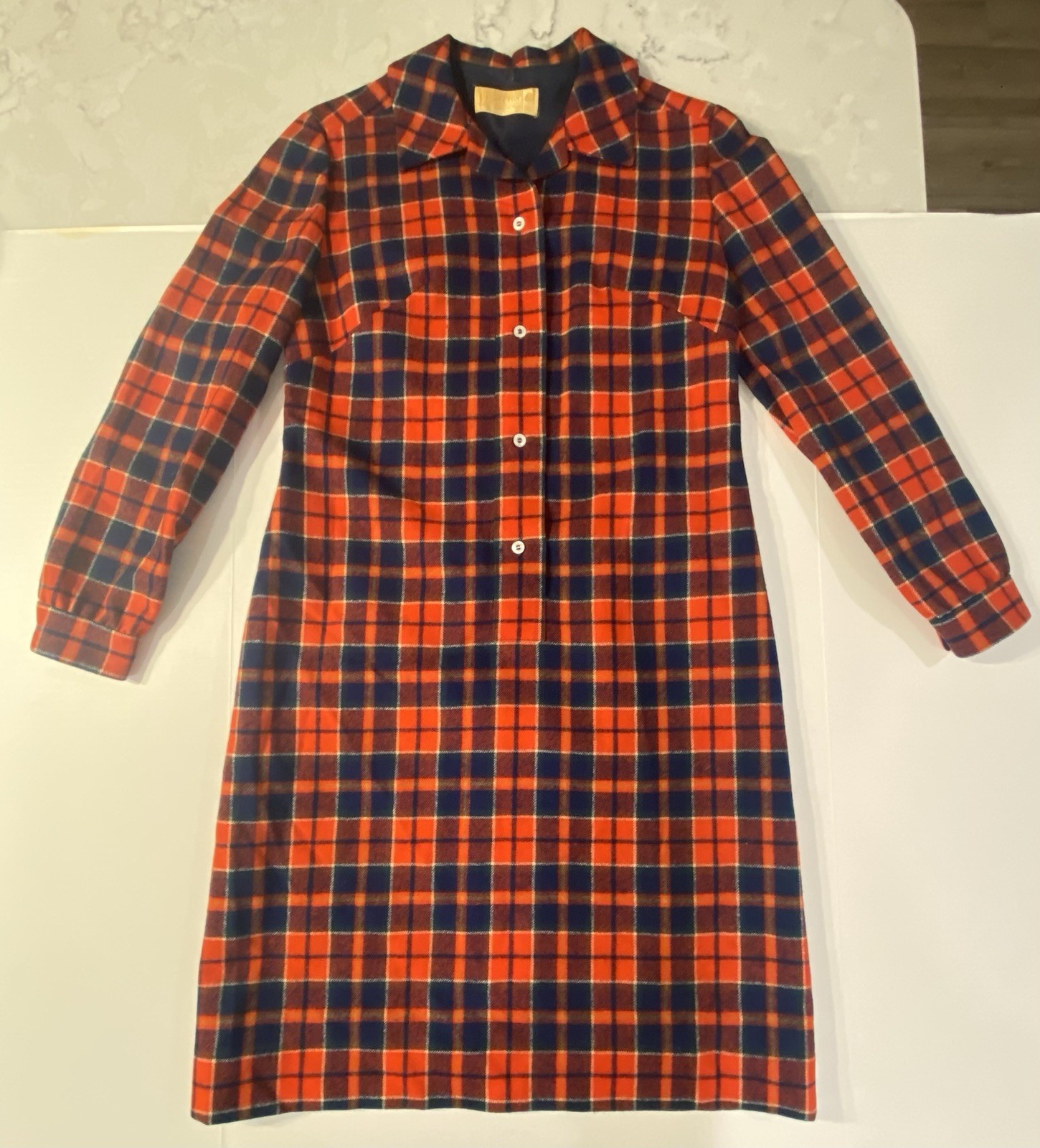 PENDLETON PORTLAND COLLECTION 100% VIRGIN WOOL LONG SLEEVE DRESS