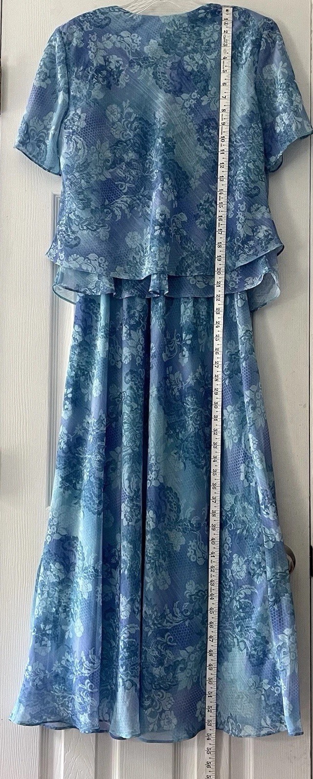 Vintage Y2K! K Studio Collection Size 10 Blue Ruffle Tiers Fairy Boho Dress